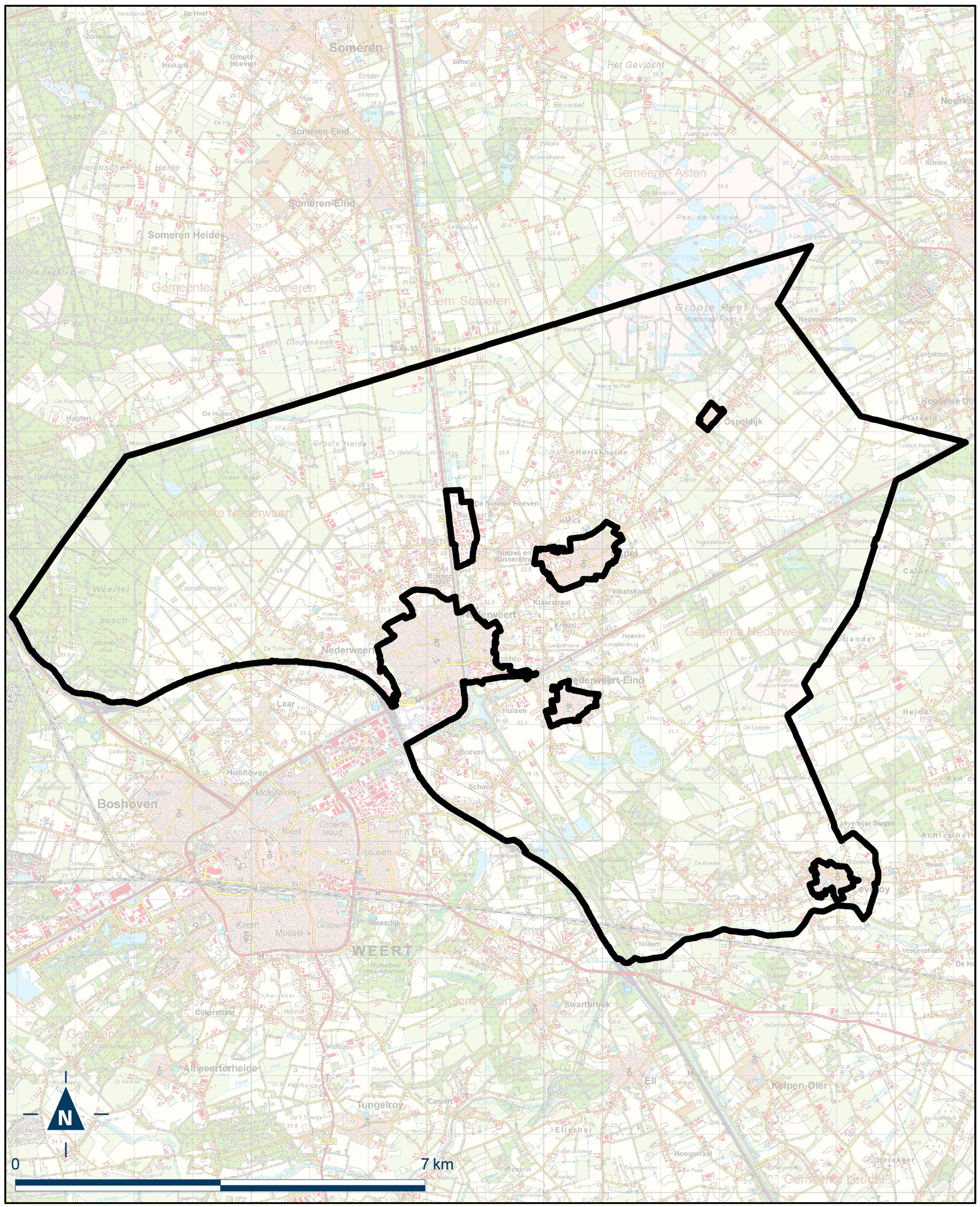 Kaart Nederweert, Buitengebied in balans