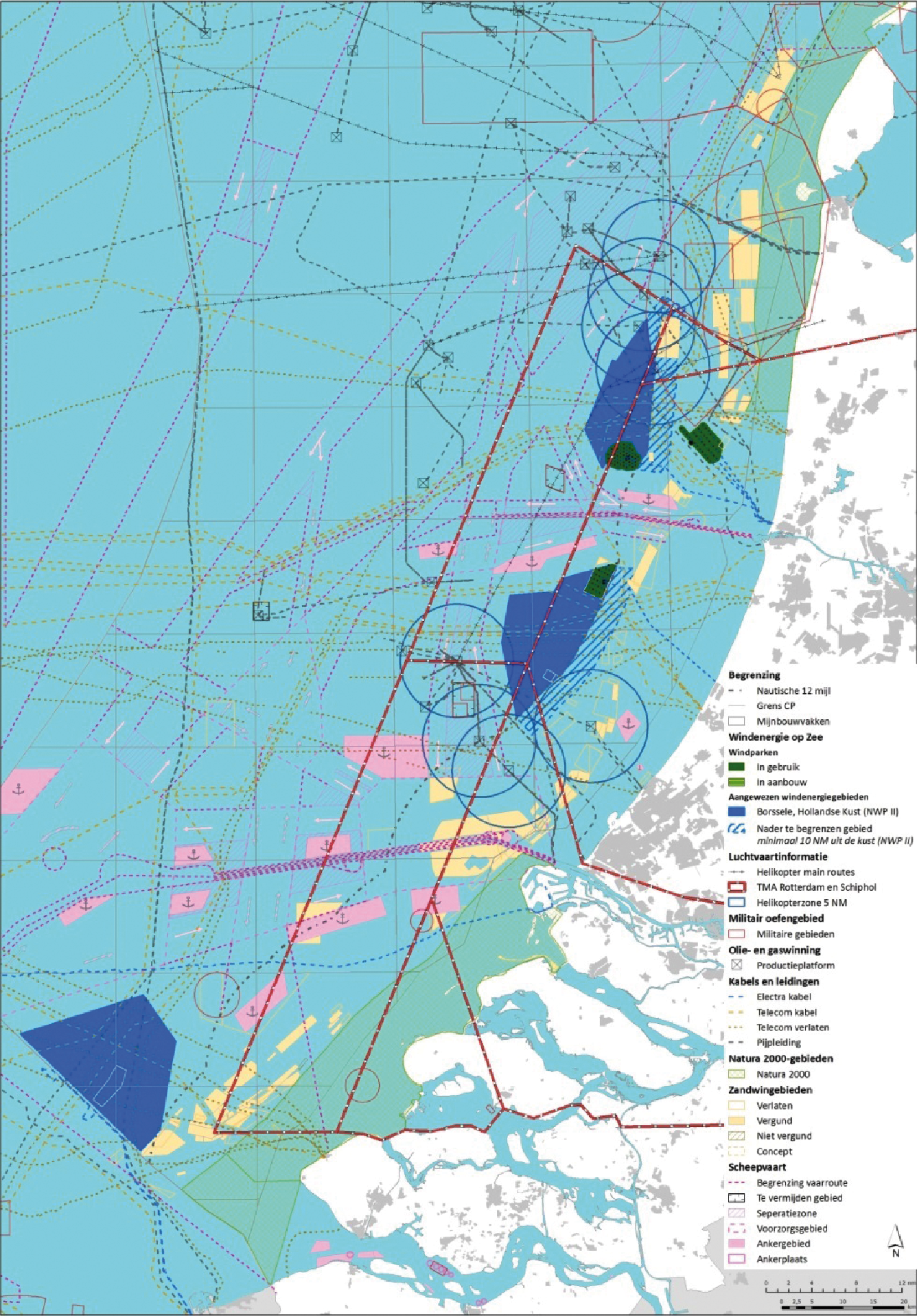 Figuur 2 Windenergiegebied Hollandse Kust met gebruiksfuncties in de directe omgeving1