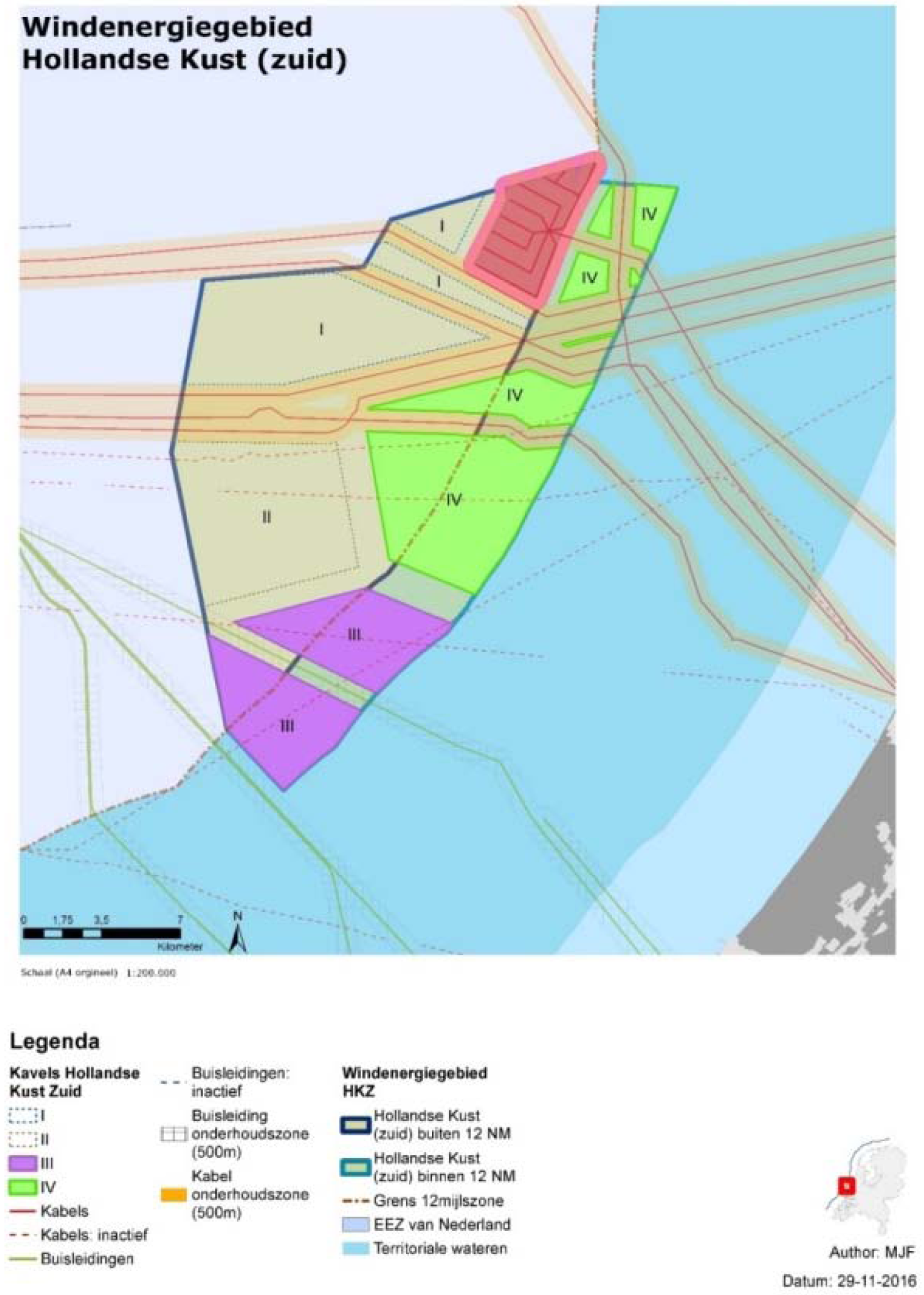 Figuur 6 Schematisch overzicht kabels- en leidingen in het gebied Hollandse Kust (zuid)