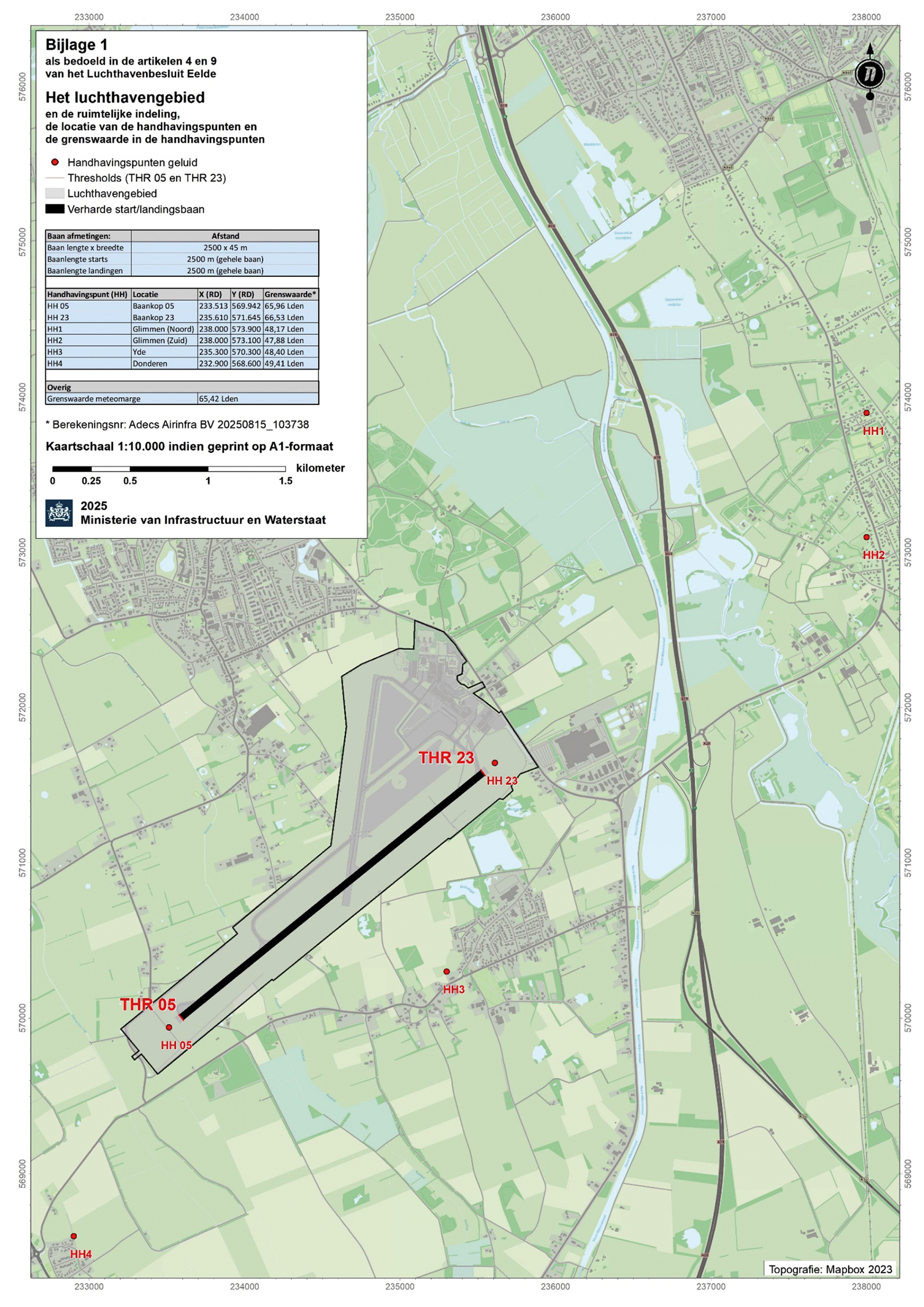 Bijlage 1 als bedoeld in de artikelen 4 en 9 van het Luchthavenbesluit Eelde