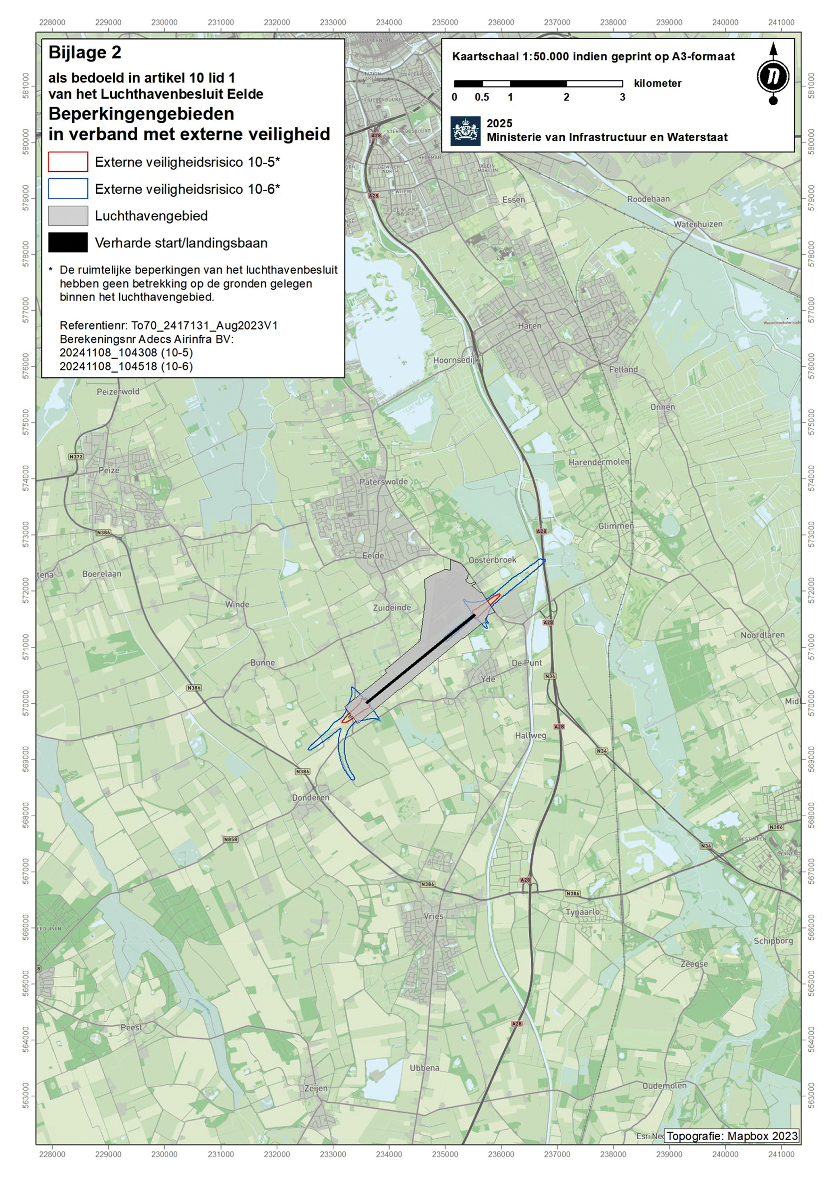 Bijlage 2 als bedoeld in artikel 10, eerste lid, van het Luchthavenbesluit Eelde