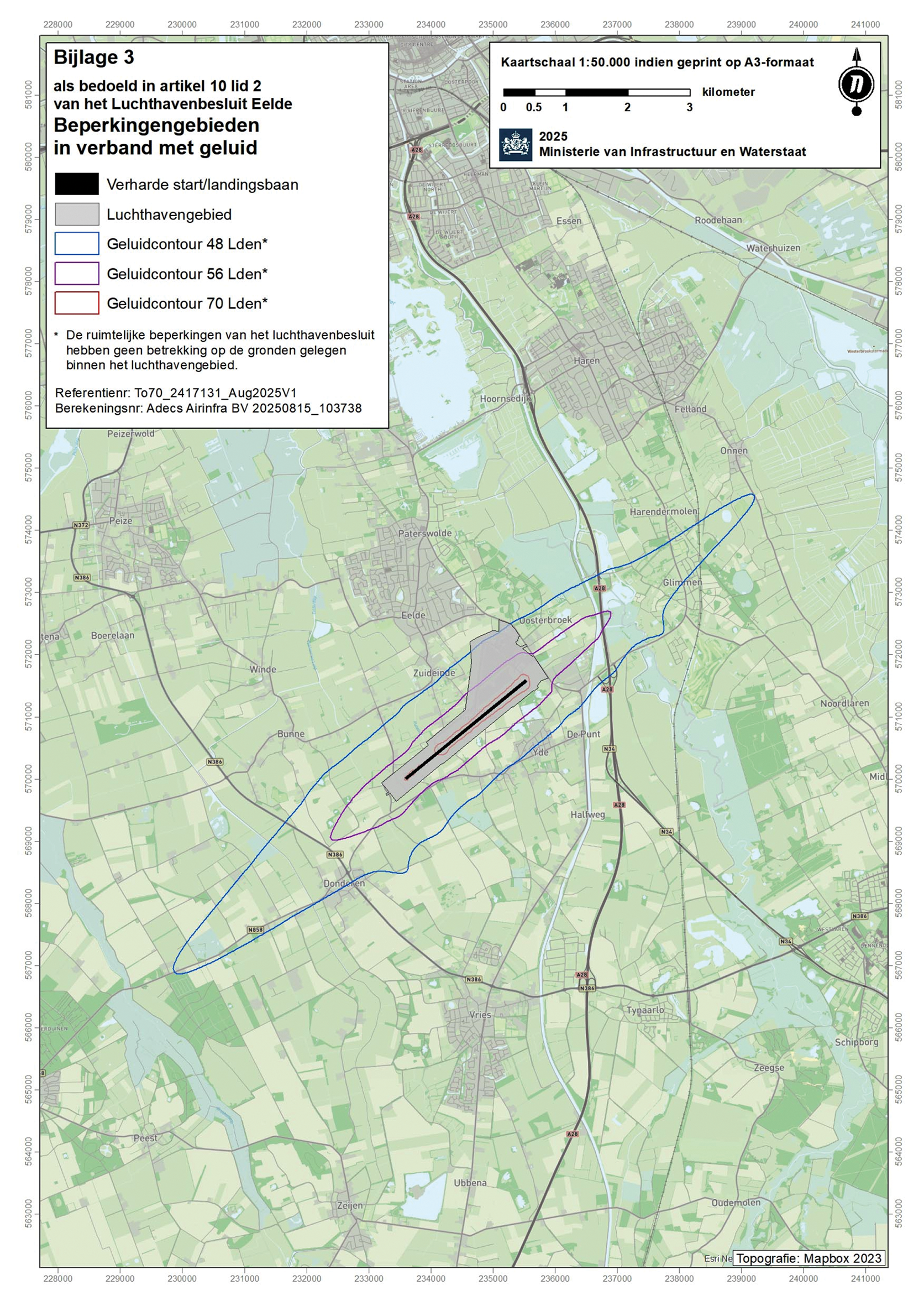 Bijlage 3 als bedoeld in de artikelen 10, tweede lid, van het Luchthavenbesluit Eelde