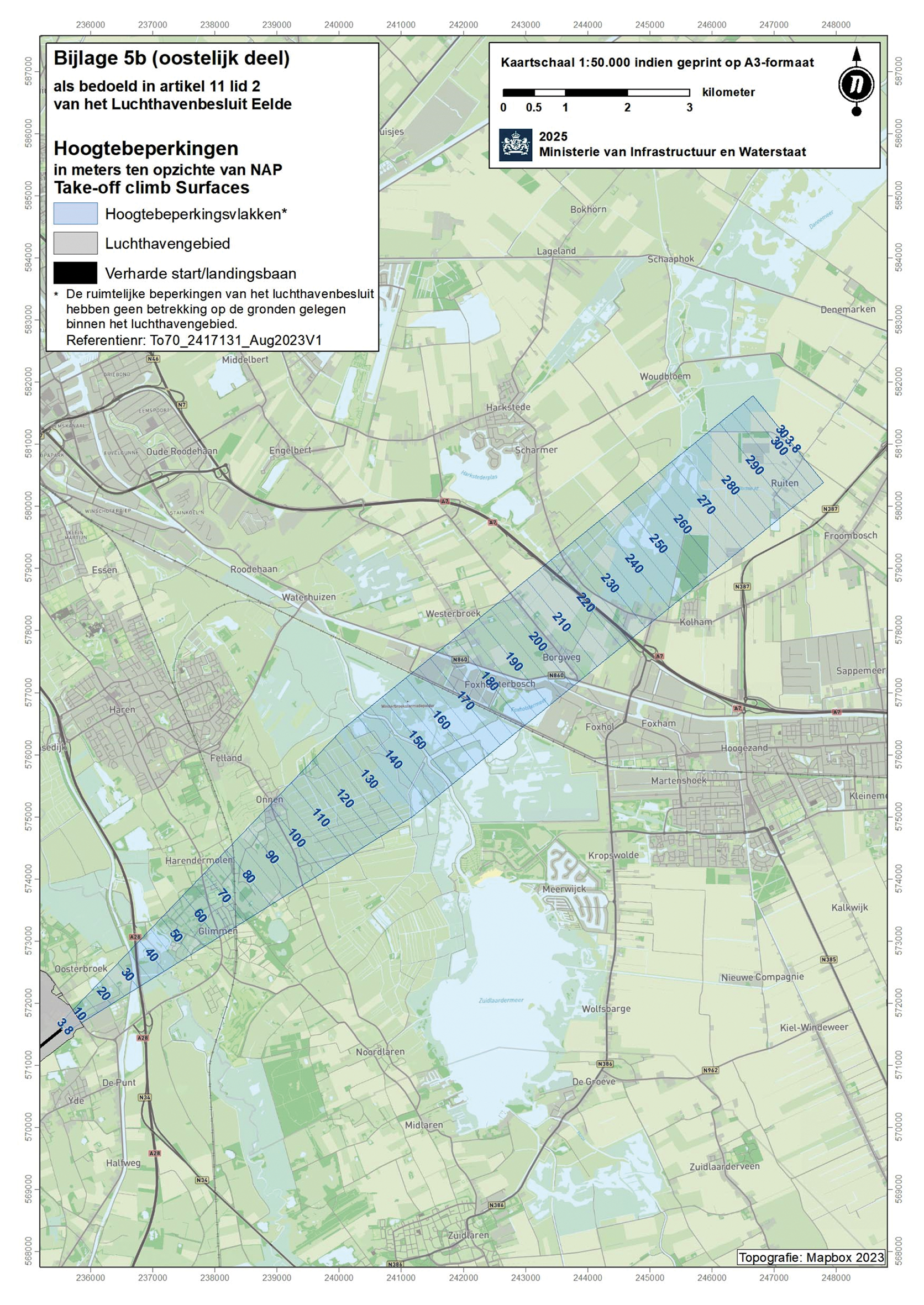 Bijlage 5b als bedoeld in artikel 11, tweede lid, van het Luchthavenbesluit Eelde