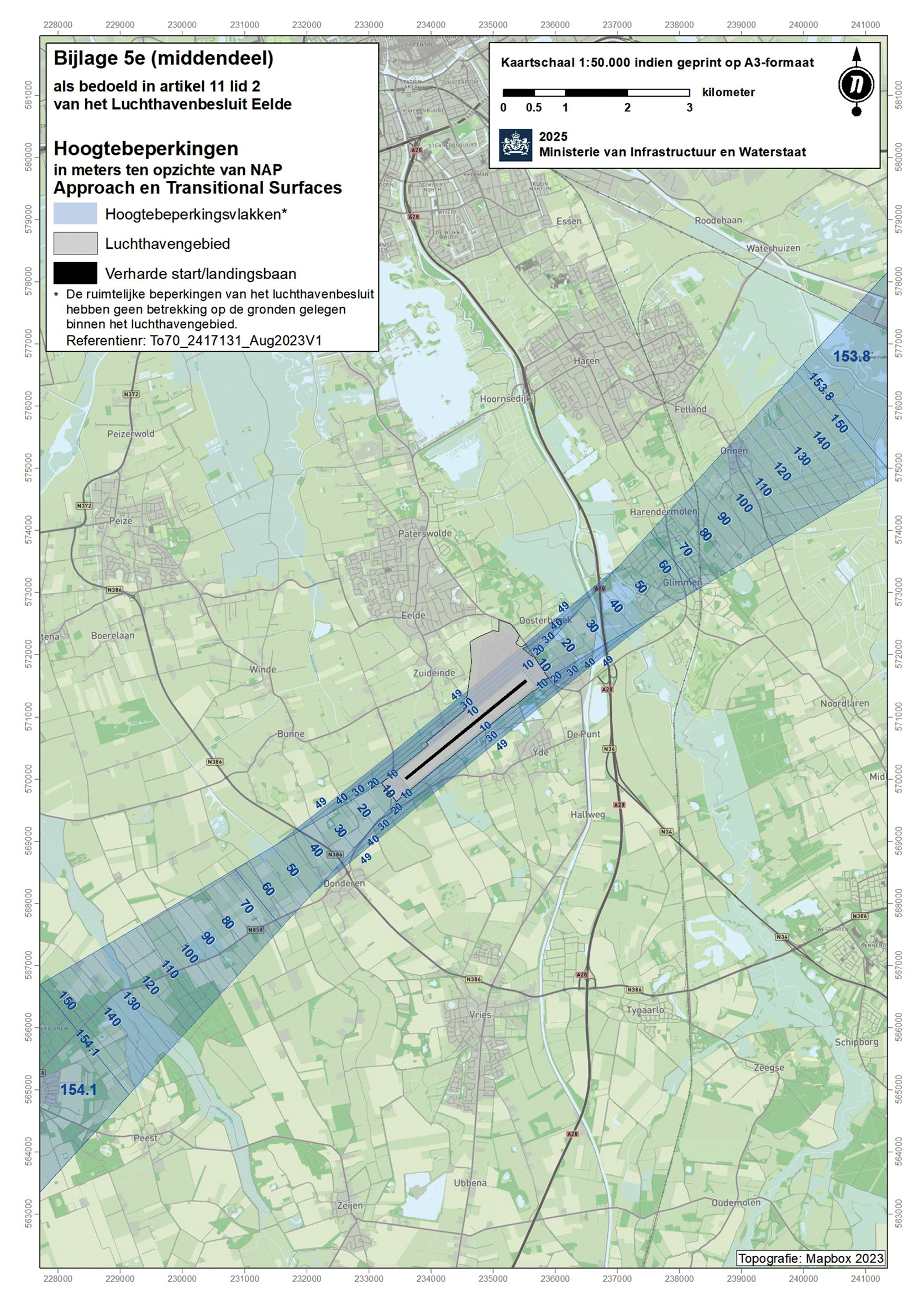 Bijlage 5e als bedoeld in artikel 11, tweede lid, van het Luchthavenbesluit Eelde