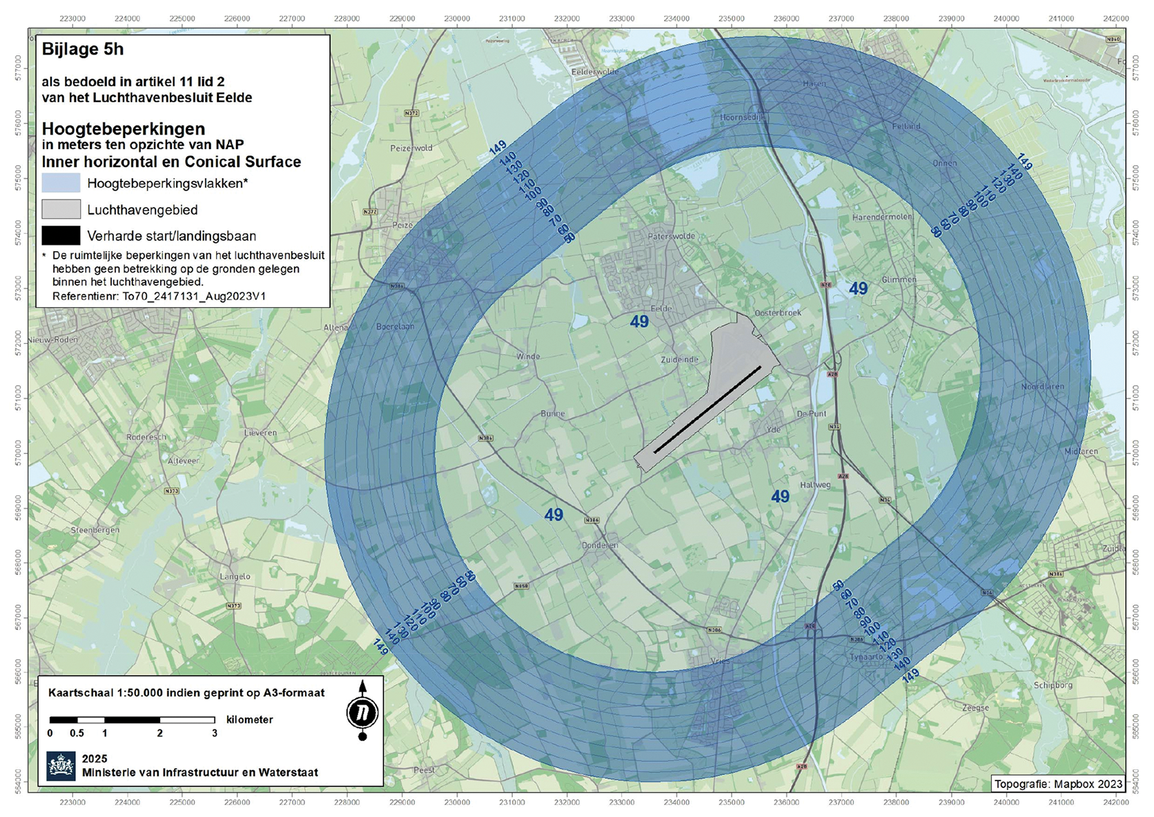 Bijlage 5h als bedoeld in artikel 11, tweede lid, van het Luchthavenbesluit Eelde