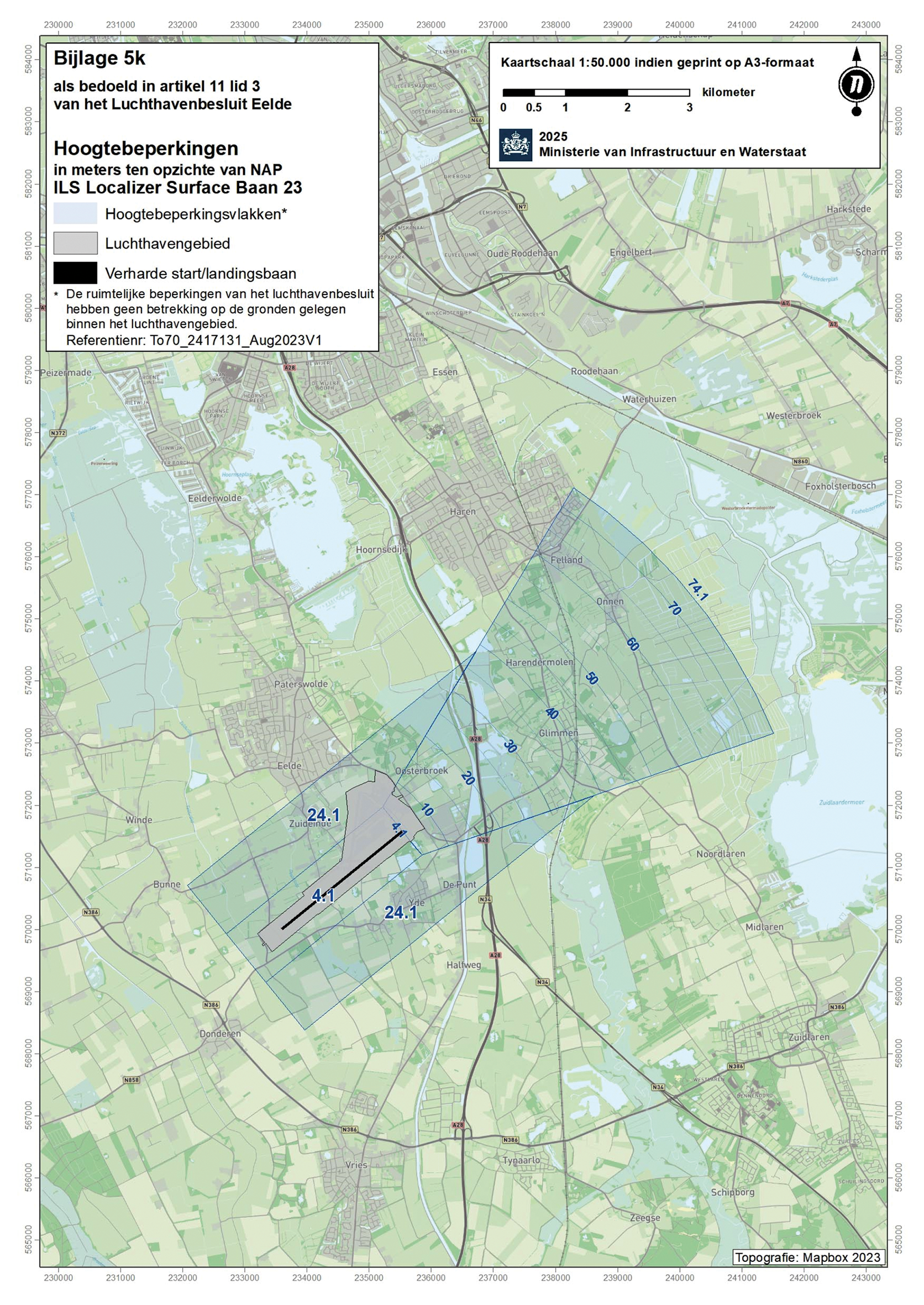 Bijlage 5k als bedoeld in artikel 11, derde lid, van het Luchthavenbesluit Eelde