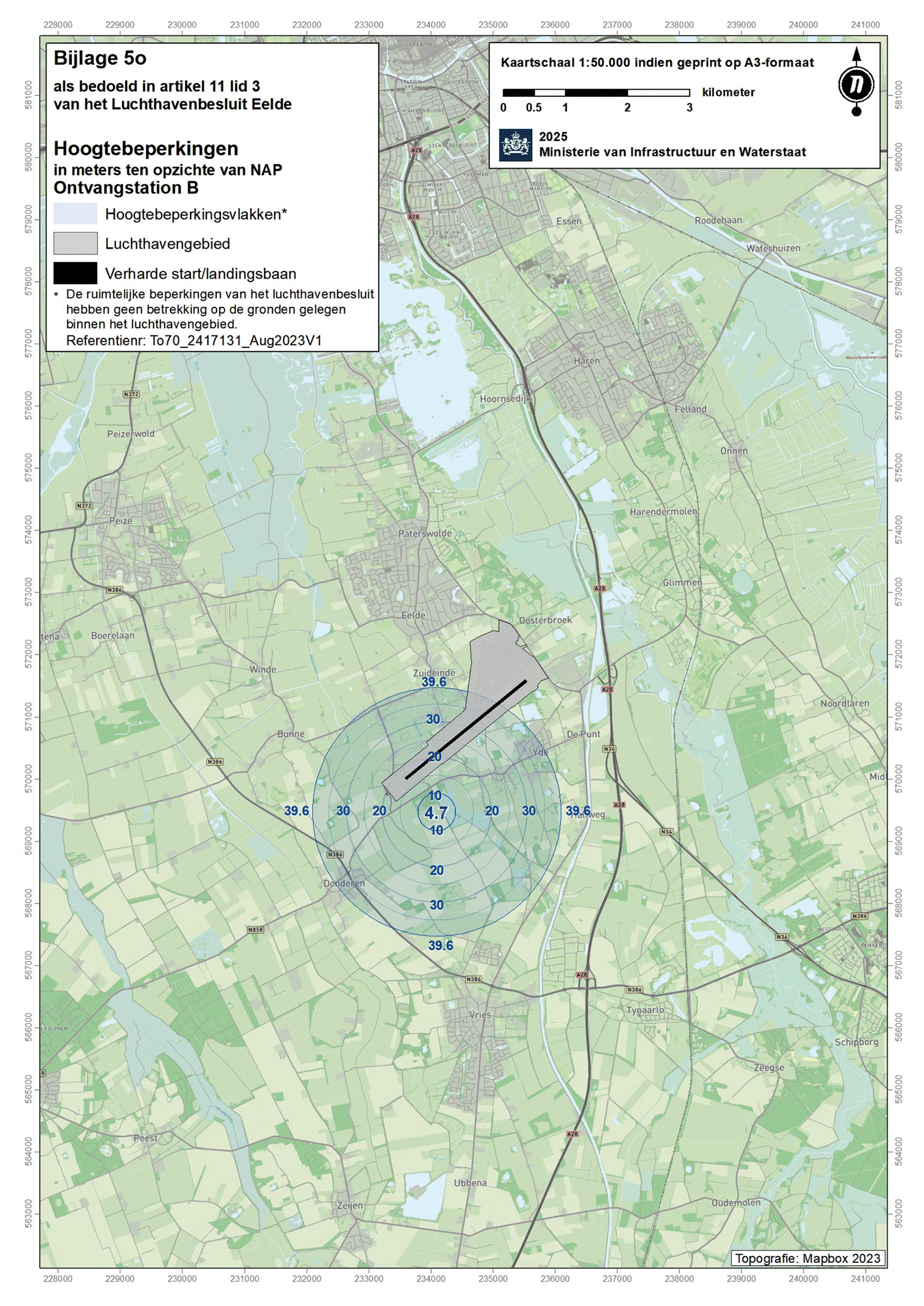Bijlage 5o als bedoeld in artikel 11, derde lid, van het Luchthavenbesluit Eelde