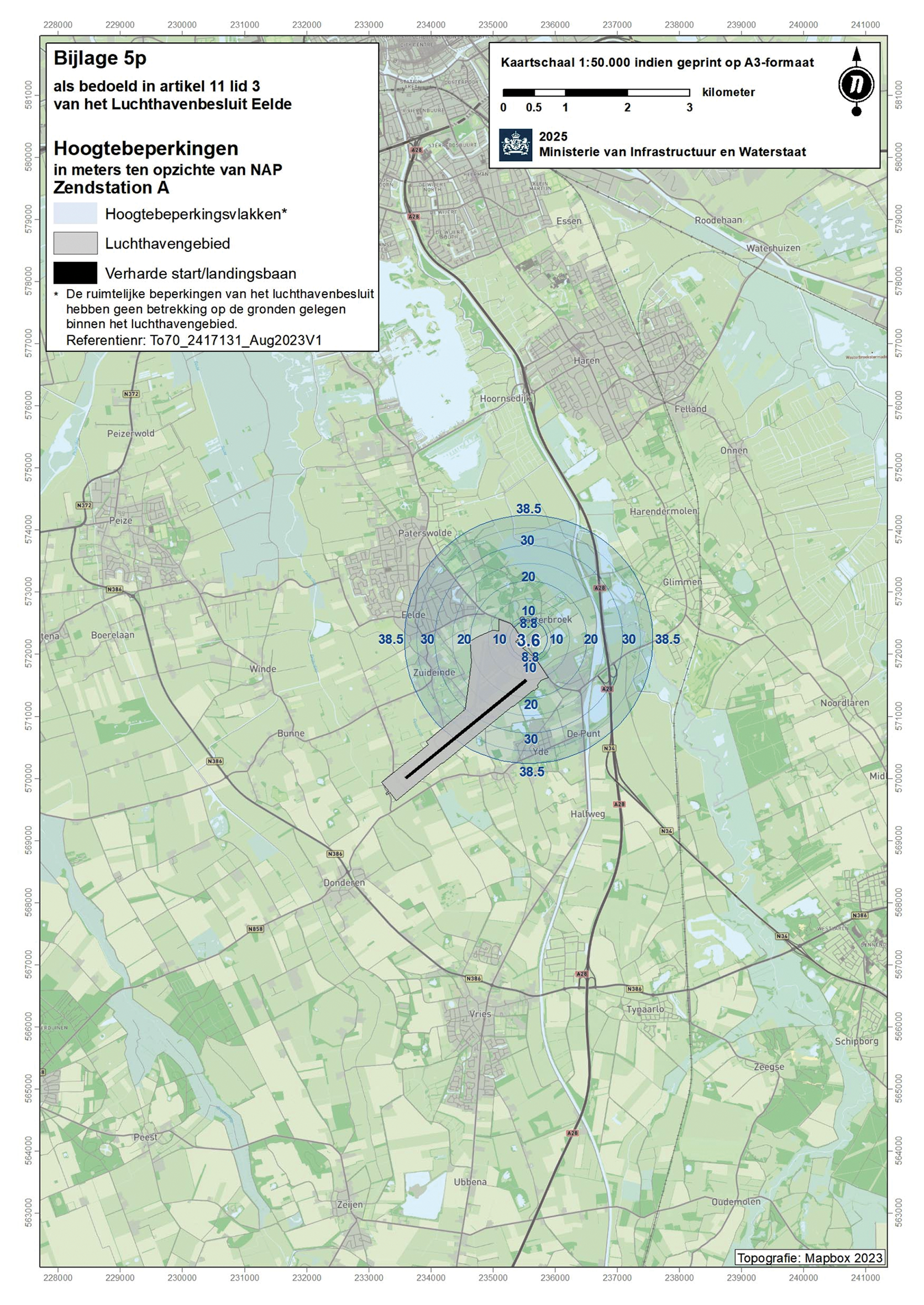 Bijlage 5p als bedoeld in artikel 11, derde lid, van het Luchthavenbesluit Eelde