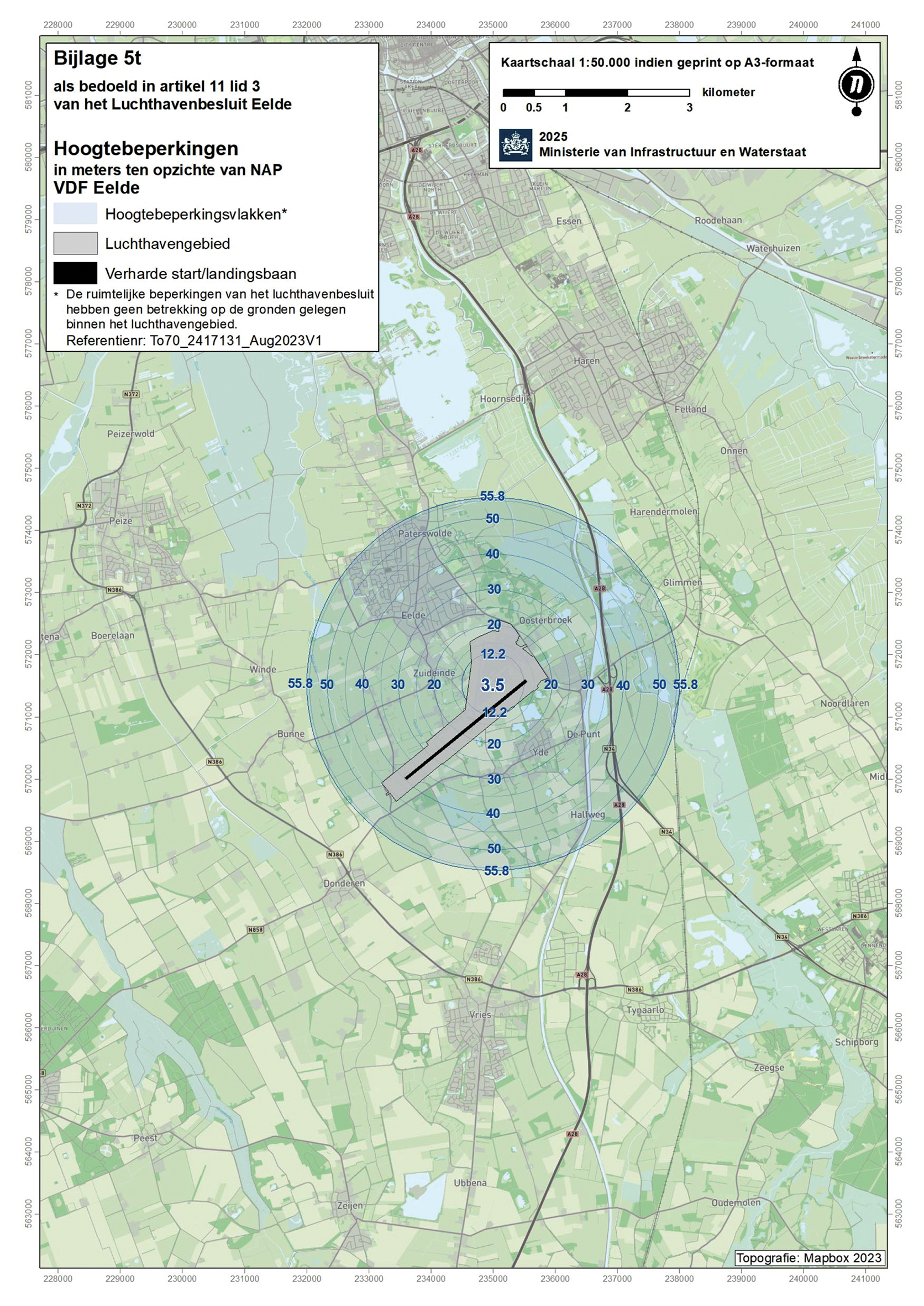 Bijlage 5t als bedoeld in artikel 11, derde lid, van het Luchthavenbesluit Eelde