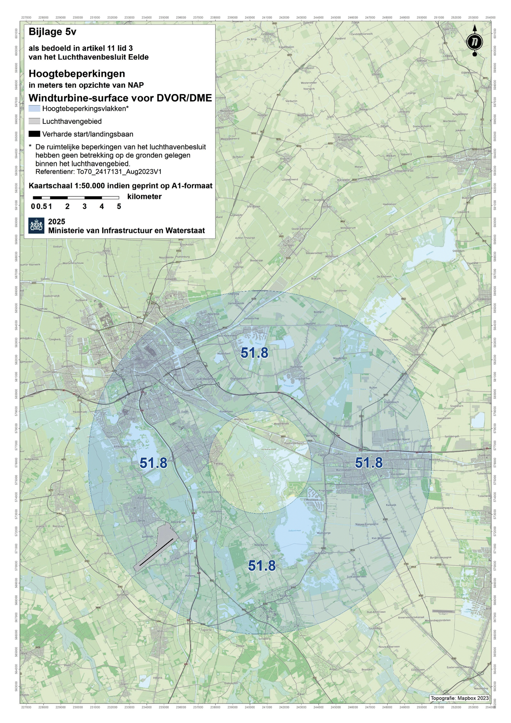Bijlage 5v als bedoeld in artikel 11, derde lid, van het Luchthavenbesluit Eelde