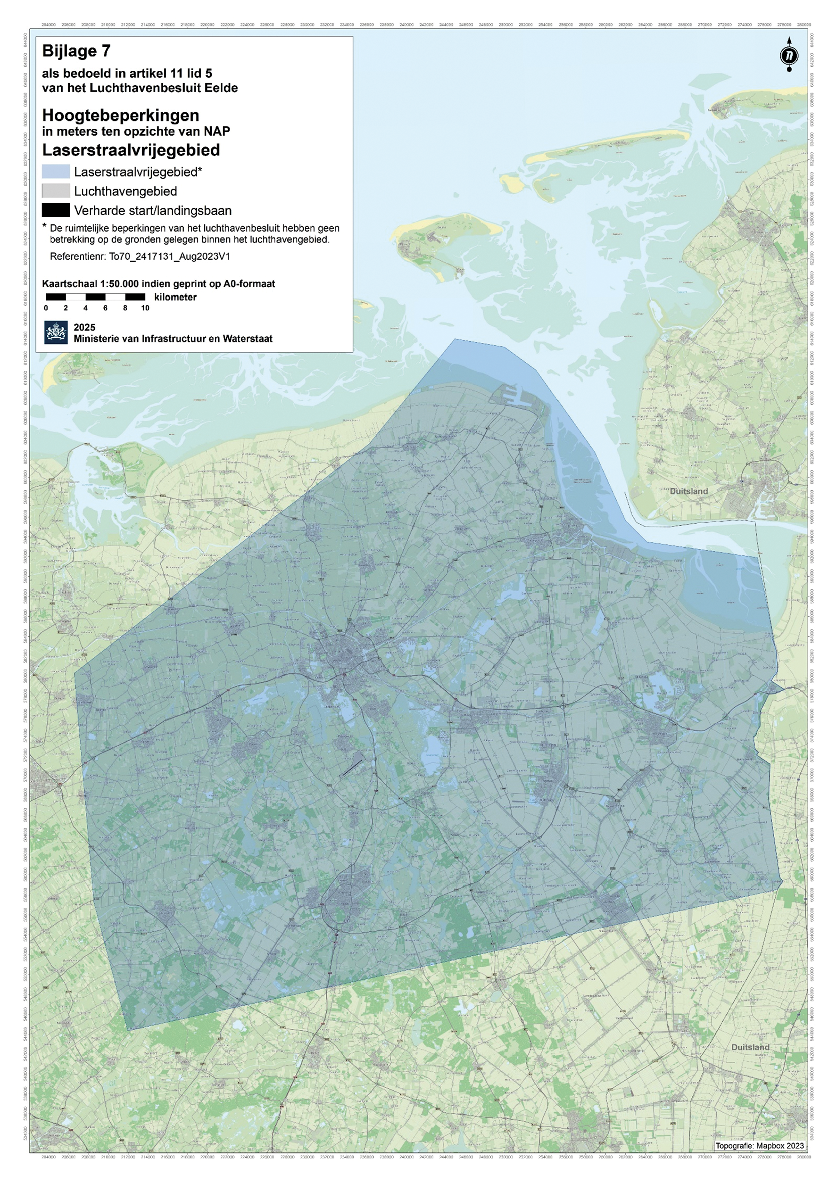 Bijlage 7 als bedoeld in artikel 11, vijfde lid, van het Luchthavenbesluit Eelde