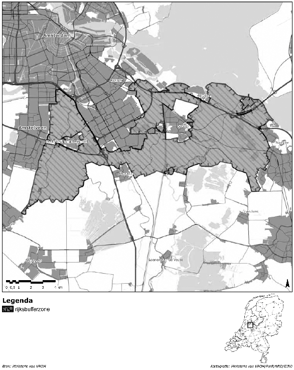 Kaart 1a: rijksbufferzone Amstelland –
              Vechtstreek