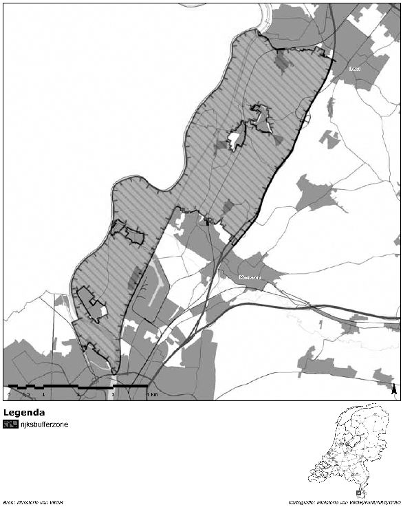 Kaart 1e: rijksbufferzone Maastricht –
              Sittard/Geleen