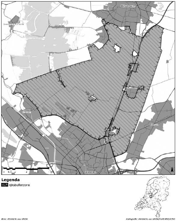 Kaart 1j: rijksbufferzone Utrecht –
              Hilversum