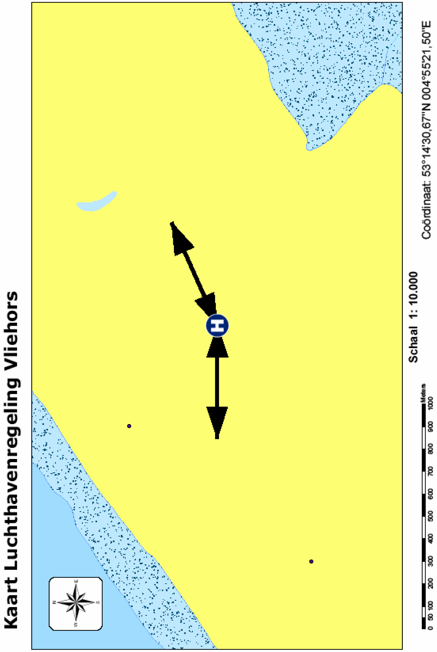 Kaart schaal 1:10.000 ligt ter inzage bij de Militaire Luchtvaart Autoriteit te Den Haag.