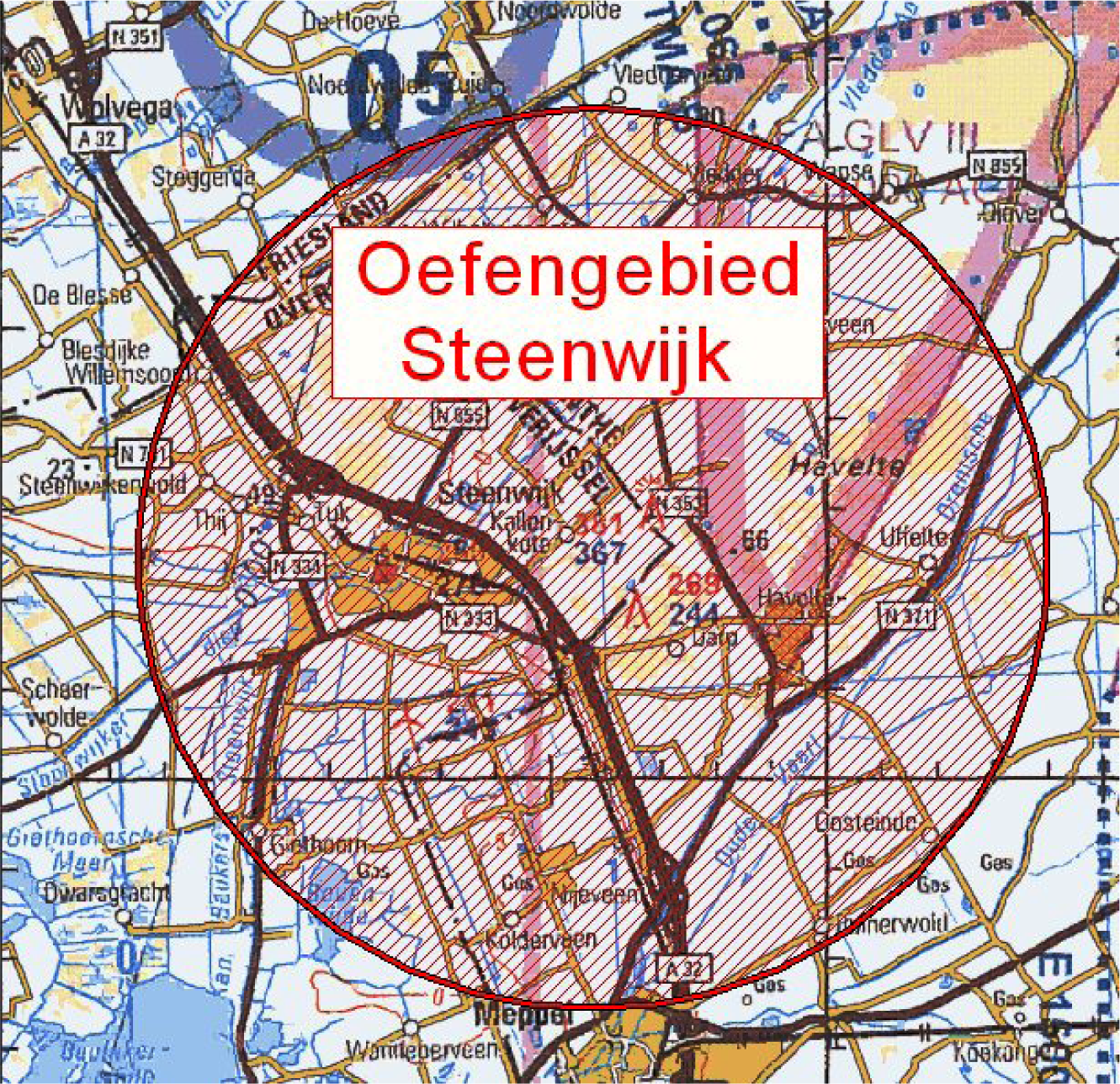 Figuur 1: Oefengebied Steenwijk