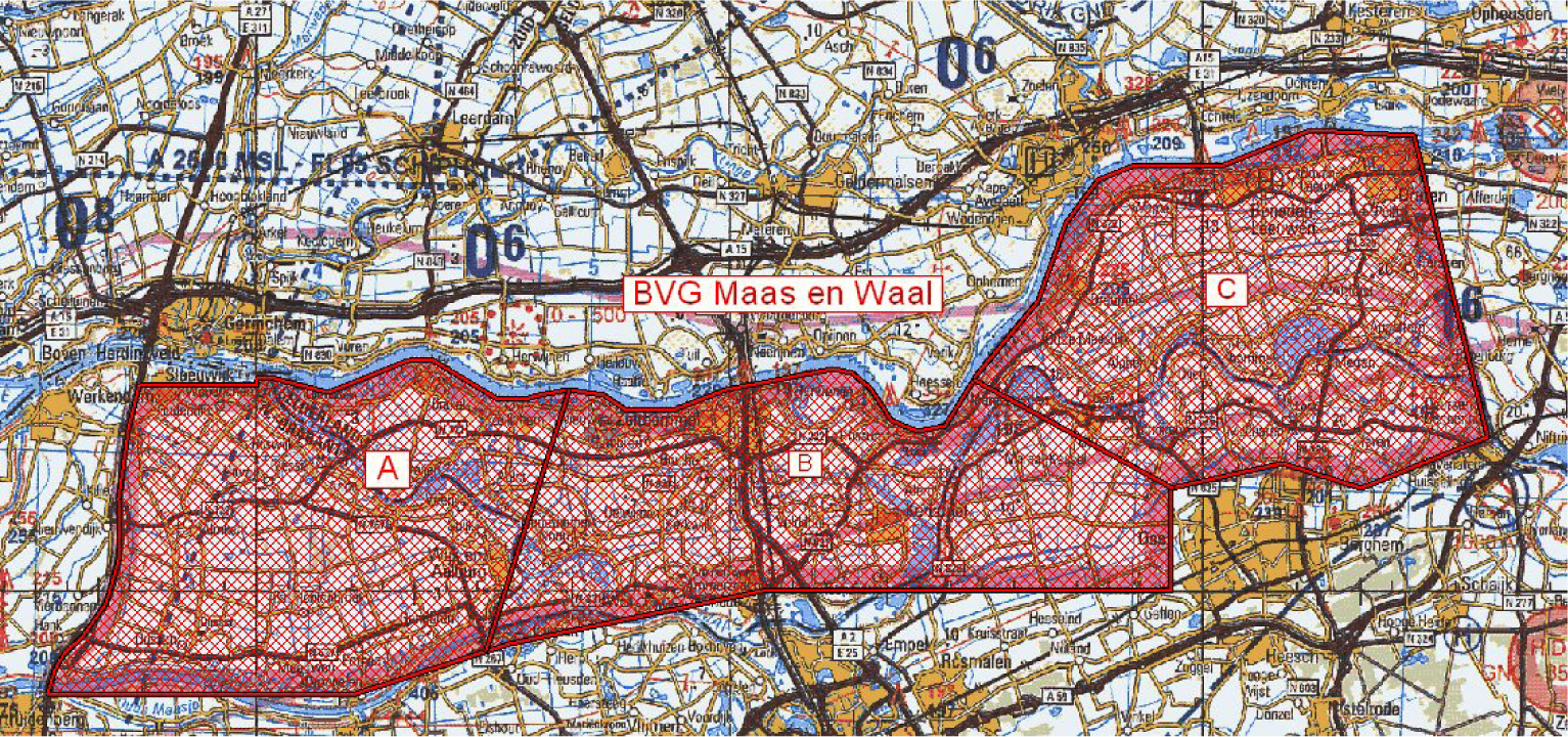 Figuur 1: BVG’s GLV Maas en Waal (A, B en C)