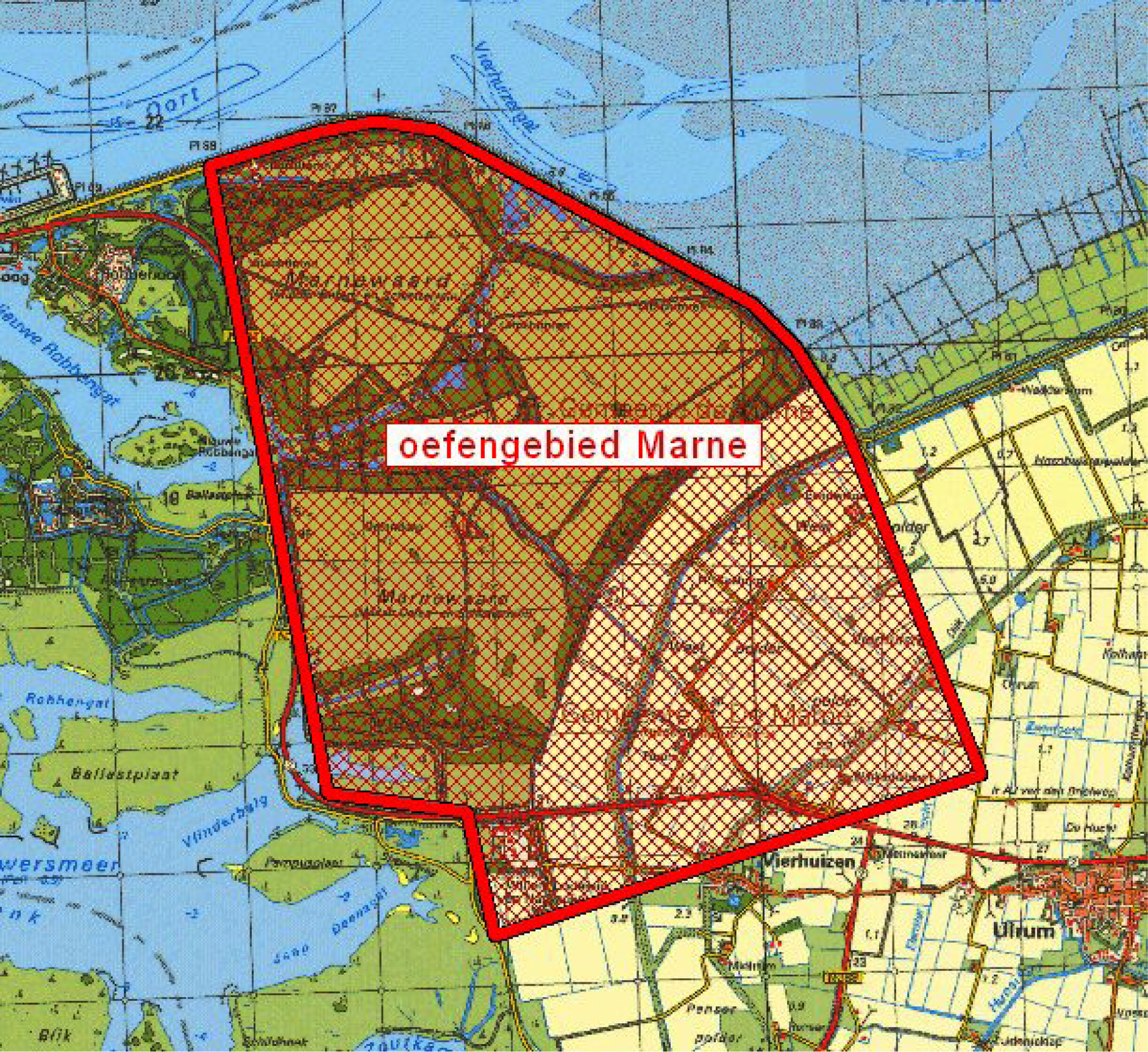 Figuur 1: BVG oefengebied Marne