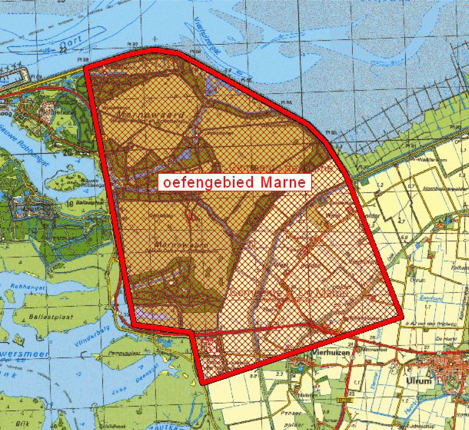 Figuur 1: BVG oefengebied Marne