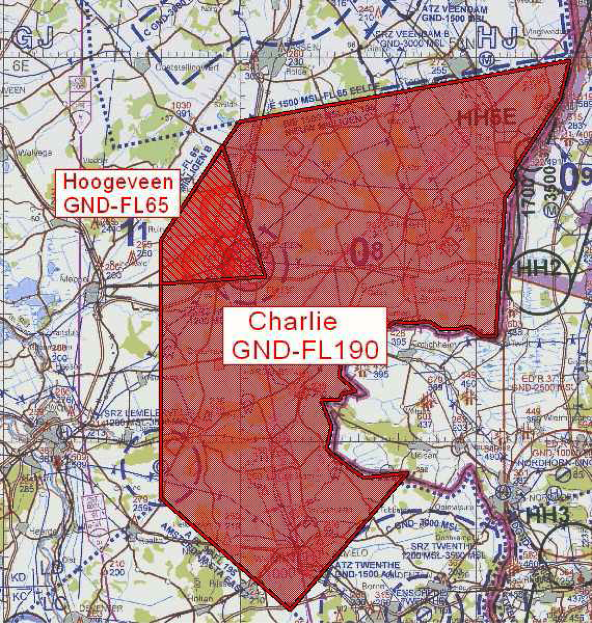 Figuur 2: BVG Charlie en Hoogeveen Area