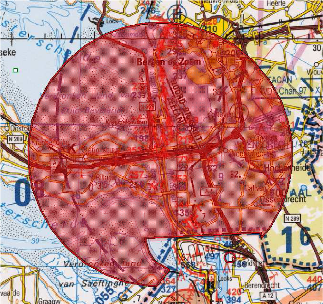 Figuur 2: oefengebied Rilland
