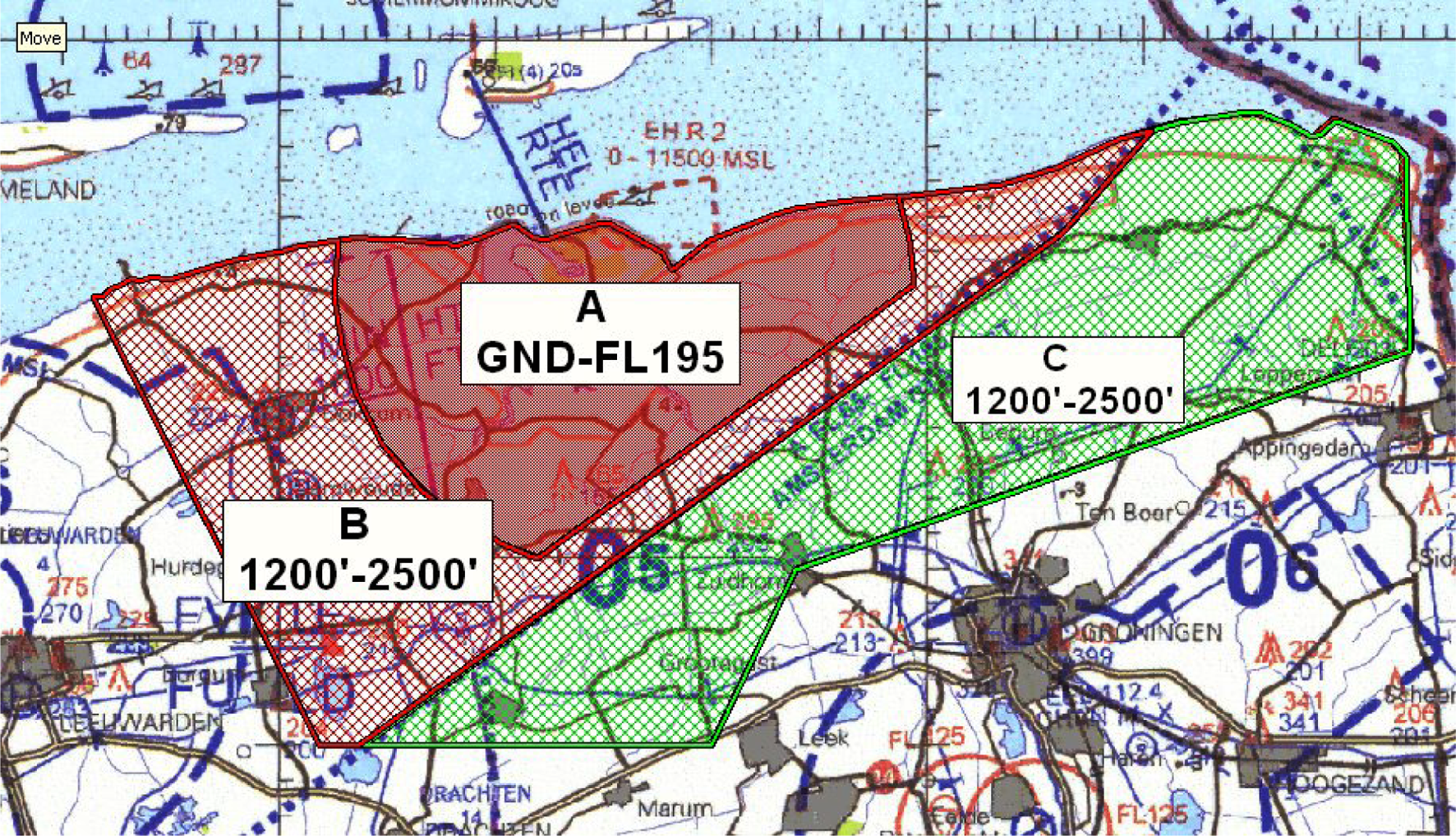 Figuur 1 BVG’s Marnewaard A, B en C
