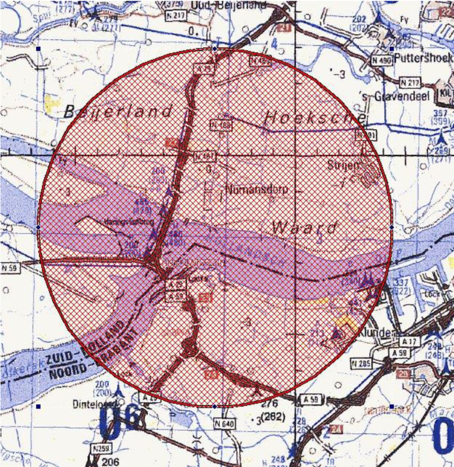 Figuur 1: Oefengebied Numansdorp