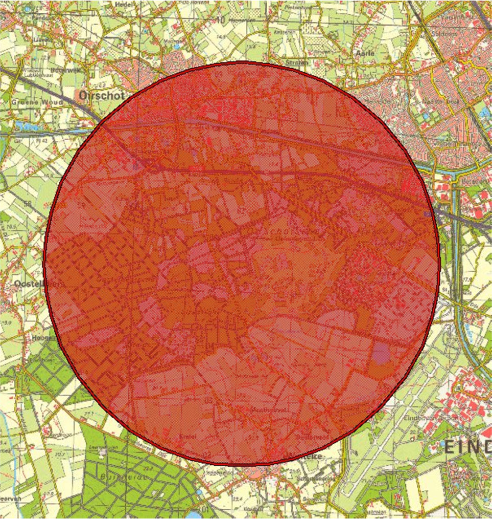 Figuur 1: Oefengebied Oirschot