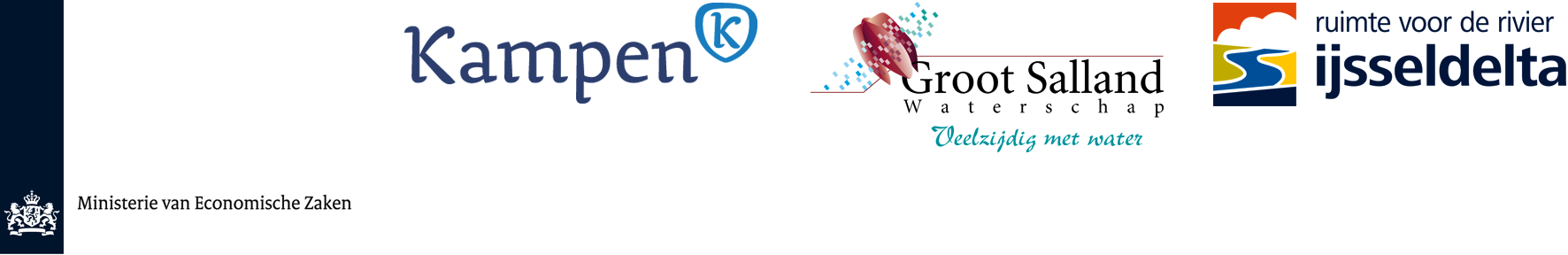 Logos Ministerie Economische Zaken, Kampen, Groot Salland en IJsseldelta