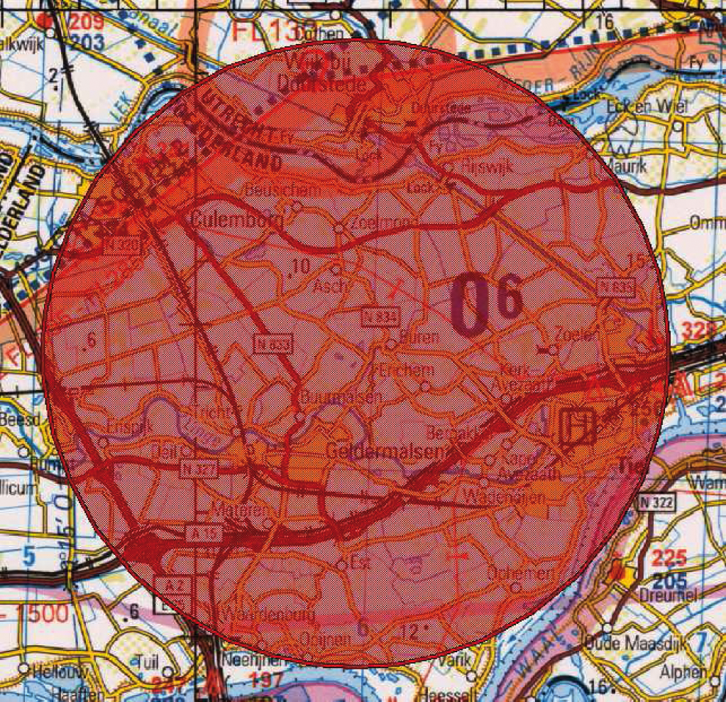 Figuur 2: oefengebied Geldermalsen