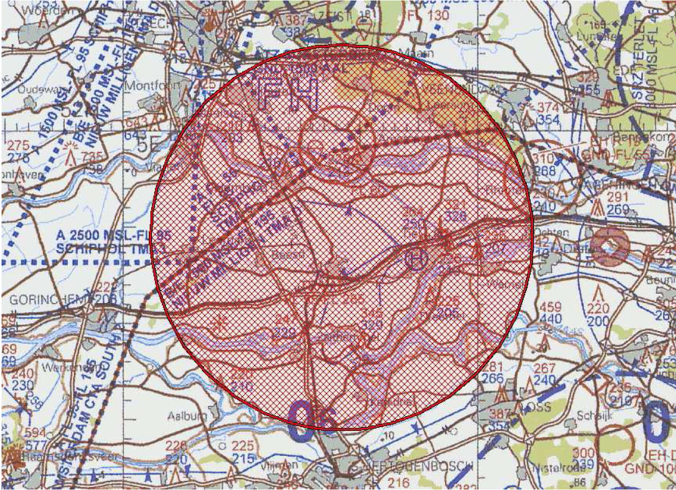 Figuur 2: oefengebied Buren