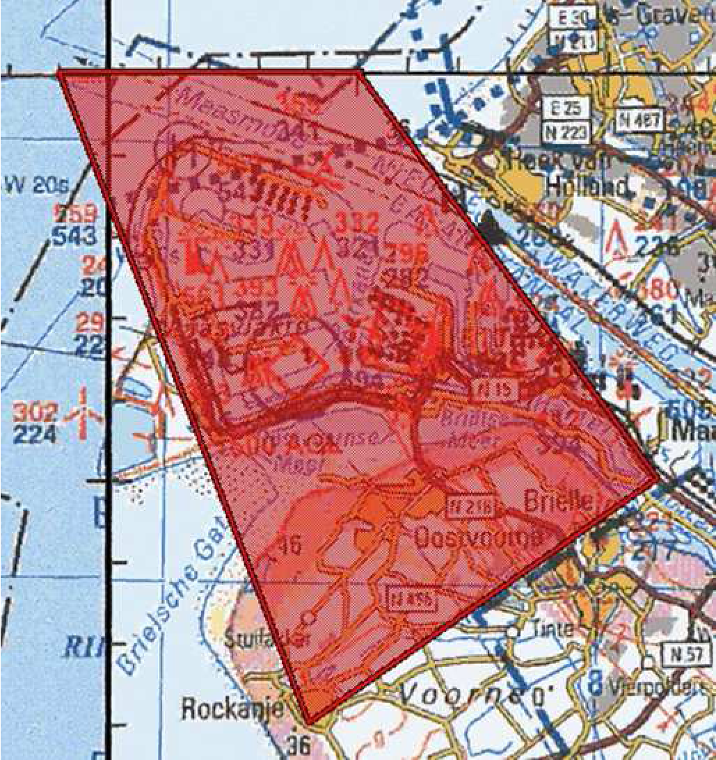 Figuur 3: oefengebied Maasvlakte