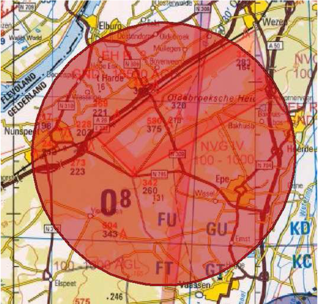 Figuur 1: Oefengebied Woldberg