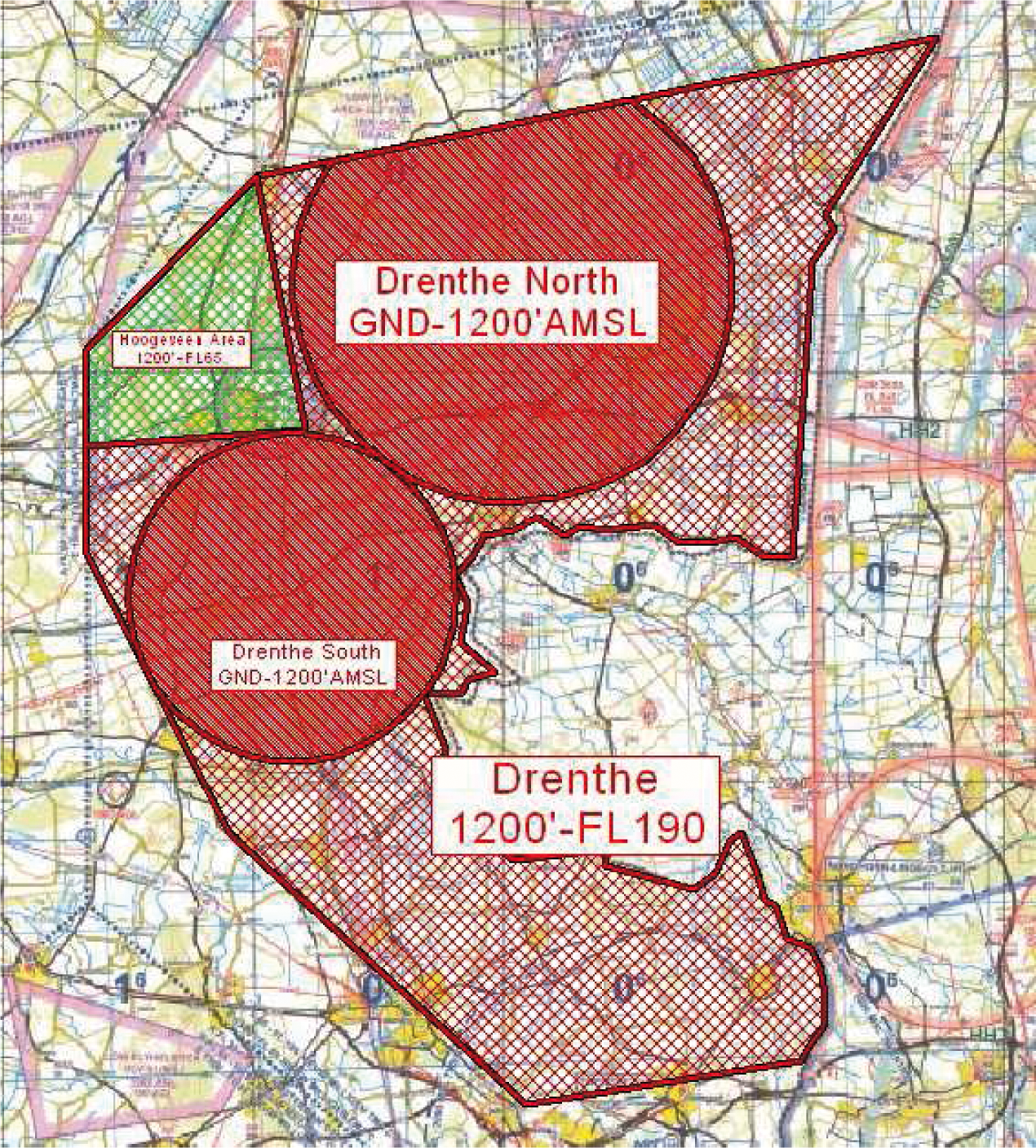 Figuur 2: BVG’s Drenthe, Drenthe North, Drenthe South en Hoogeveen area
