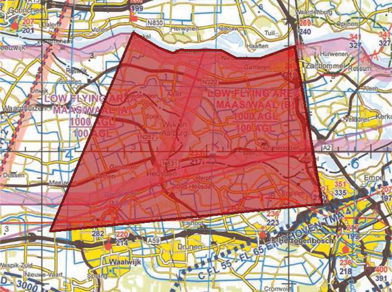 Figuur 1: oefengebied Heusden