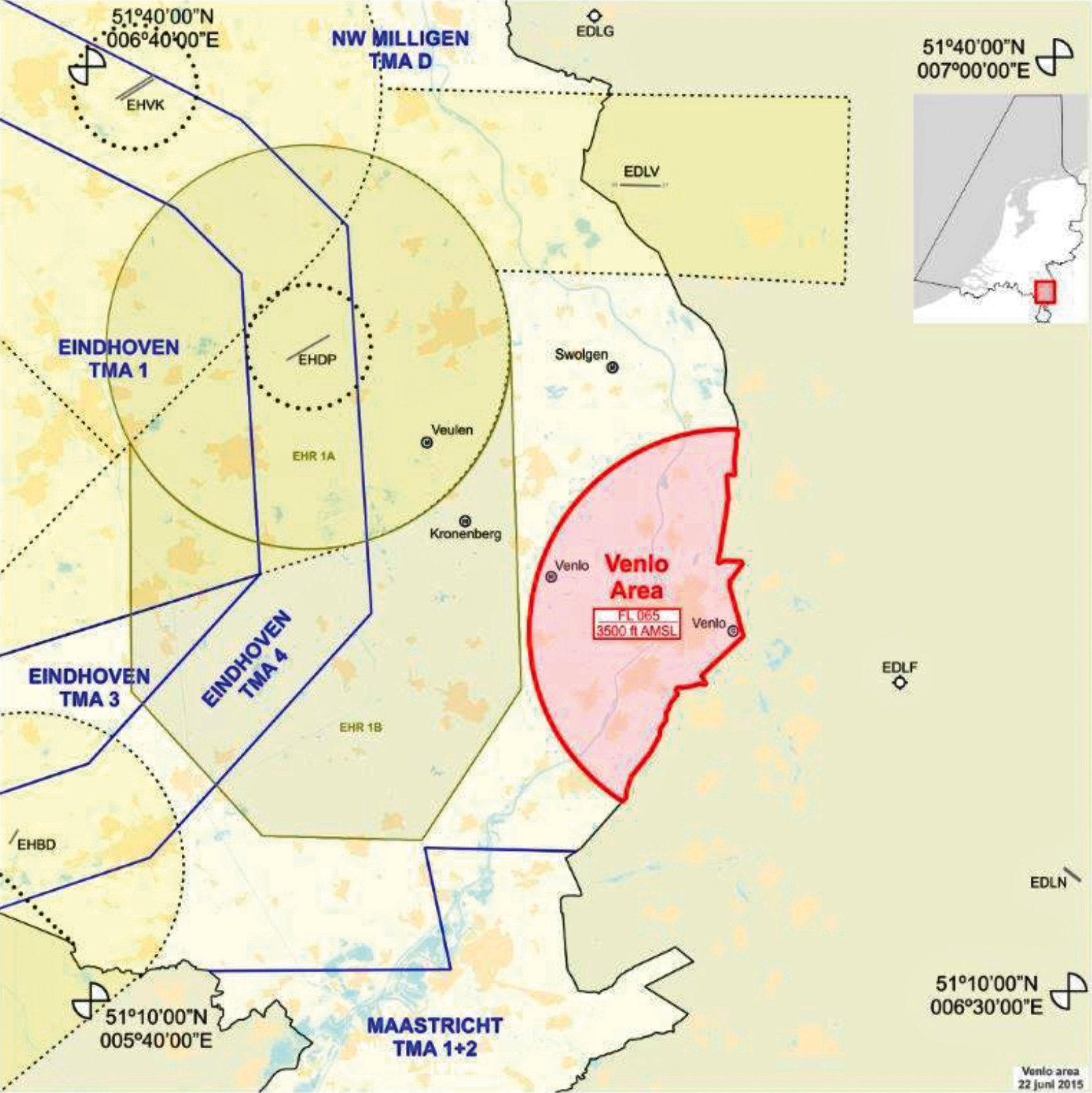 Figuur 1 Tijdelijk gebied met beperkingen Venlo