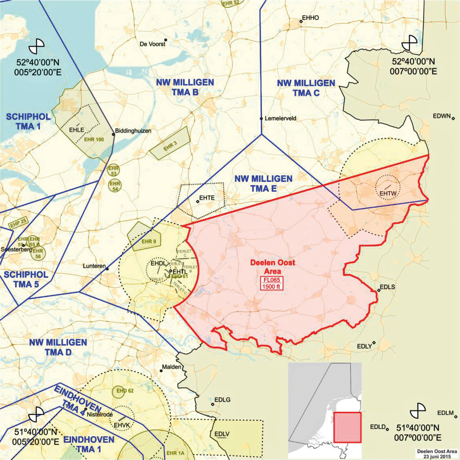 Figuur 2 Tijdelijk gebied met beperkingen Deelen Oost