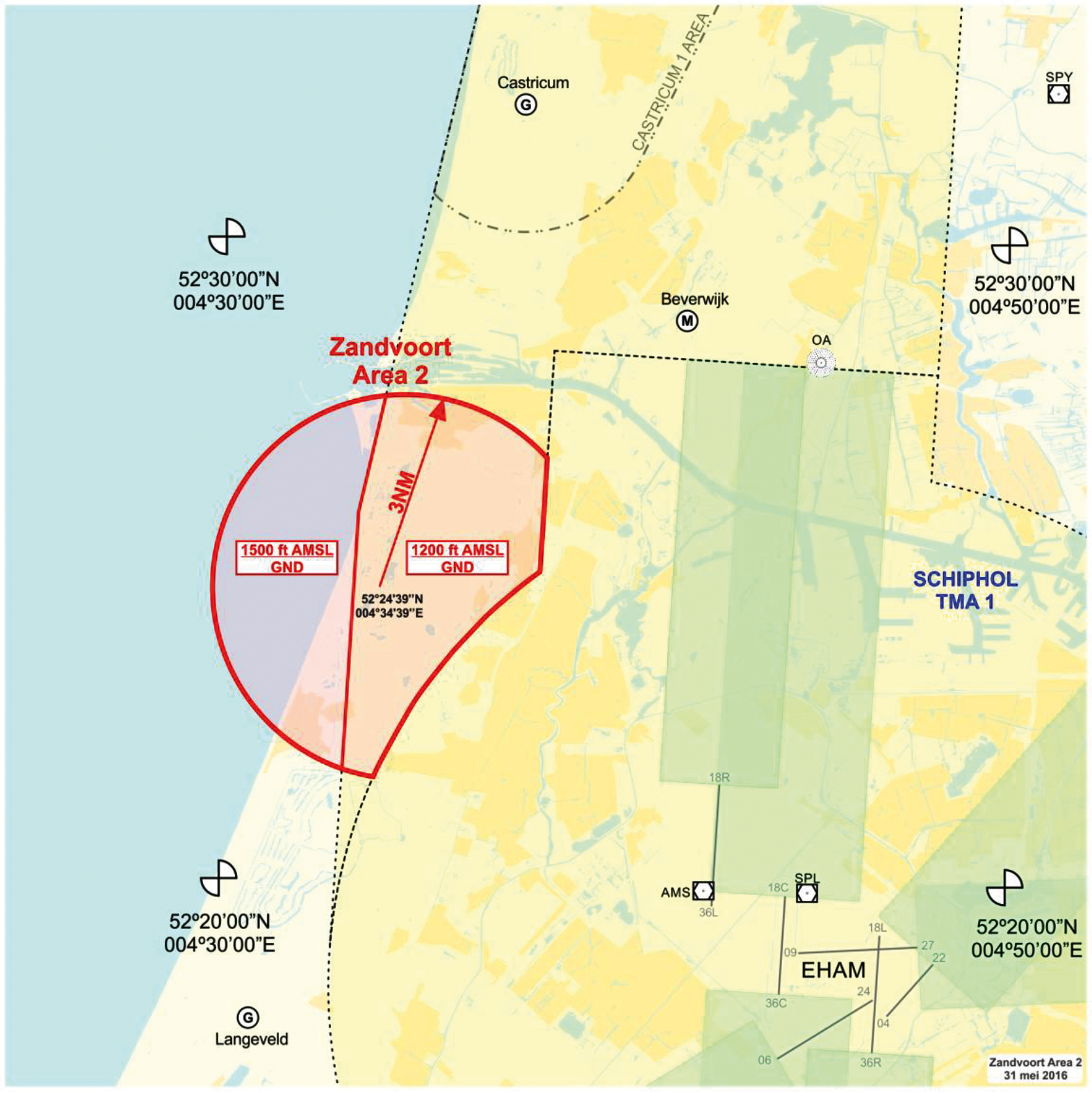 Figuur: Tijdelijk gebied met beperkingen Zandvoort