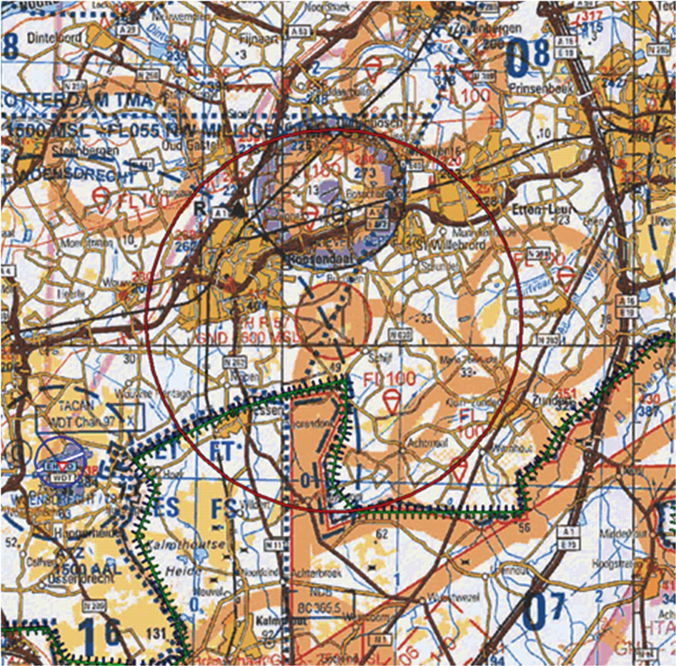 Figuur 1: oefengebied Rucphense Heide