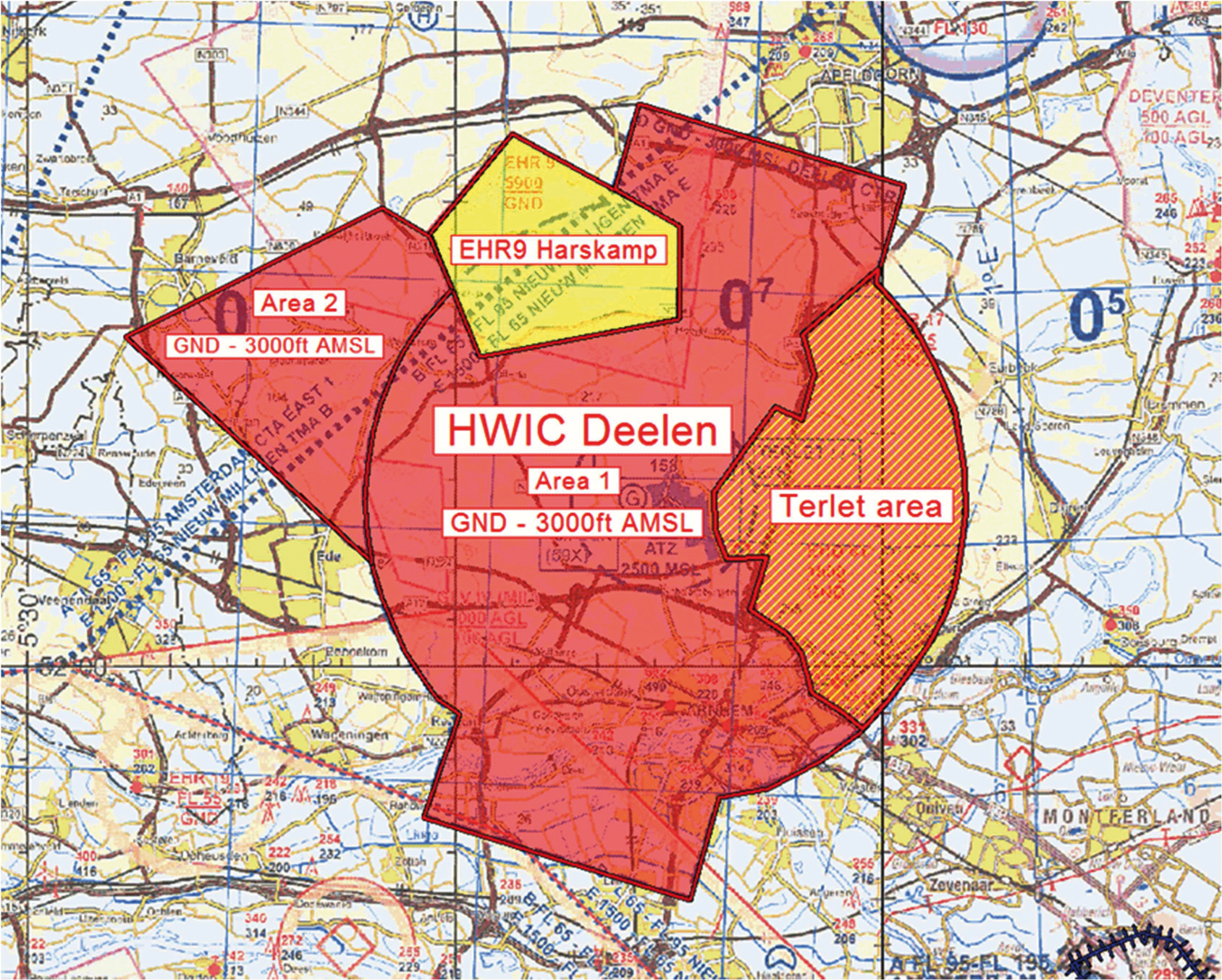 Figuur 1: TGB’s Deelen Area 1 en Deelen Area 2