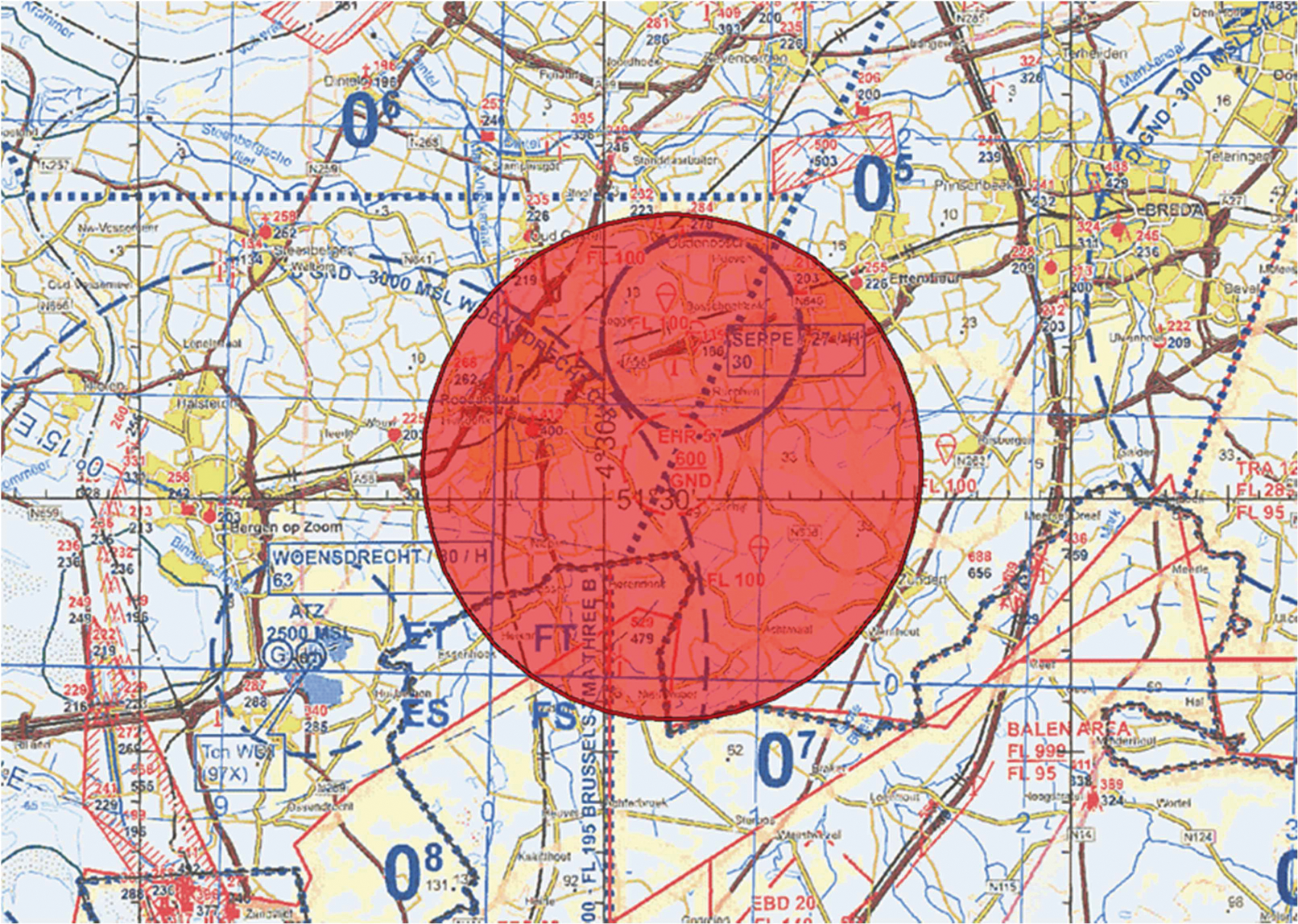 Figuur 1: Oefengebied Rucphense Heide