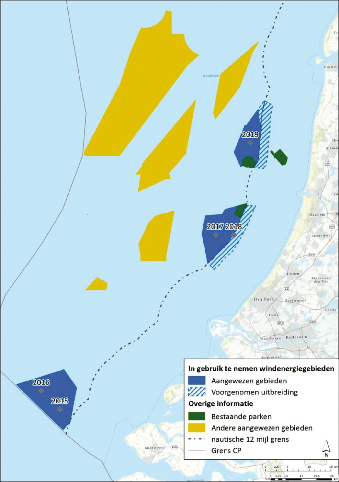 Figuur 1 Ligging van windenergiegebied Hollandse Kust (zuid)1 