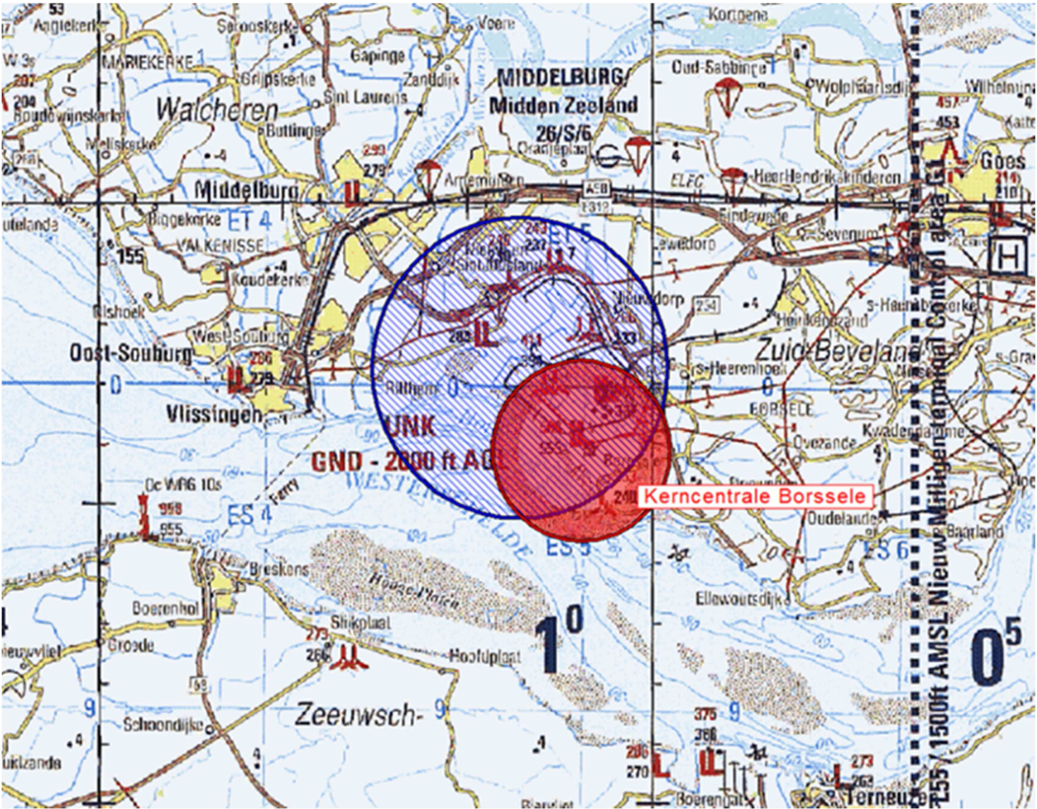 Figuur 1: Oefengebied Vlissingen-Oost