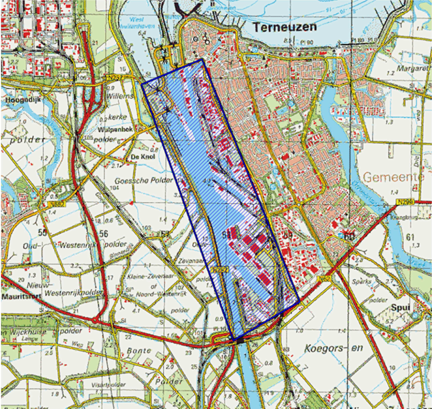Figuur 2: Oefengebied Terneuzen