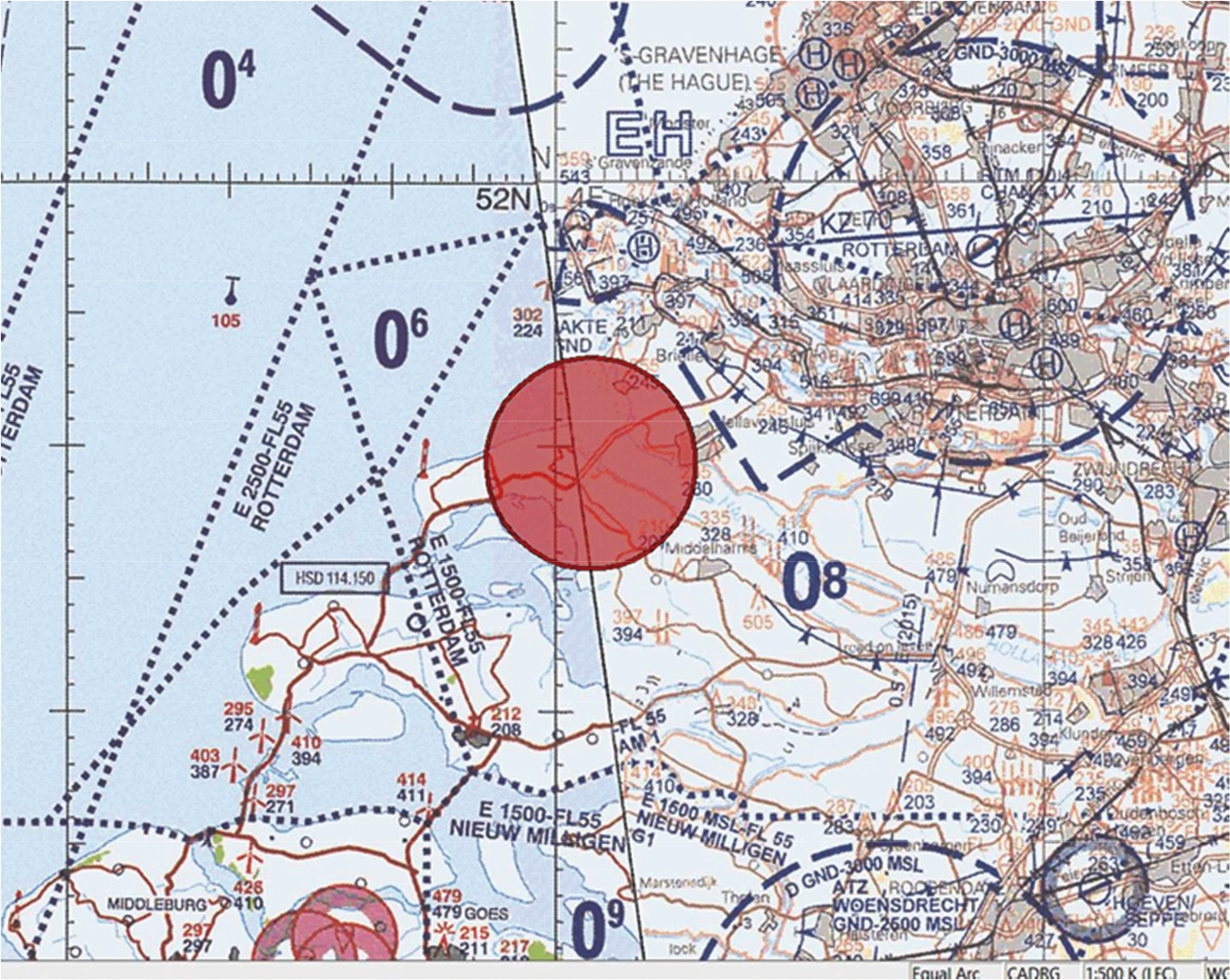 Figuur: Oefengebied Haringvlietsluizen