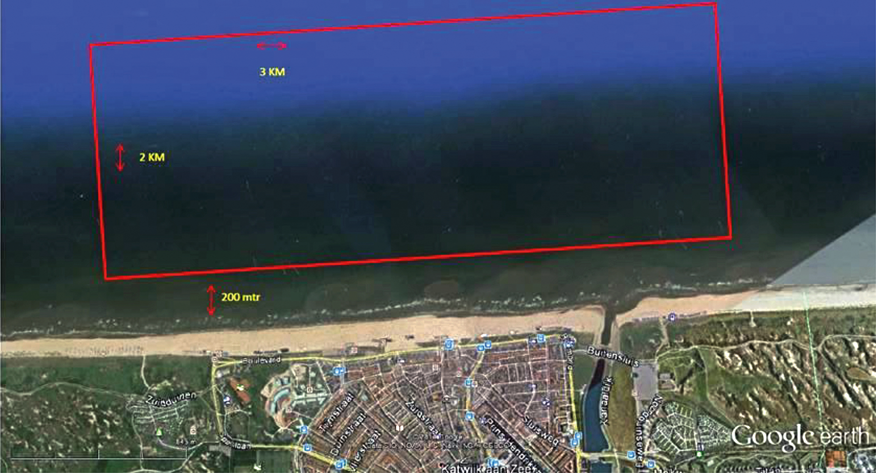 Kaartje 2 Vertoningsgebied