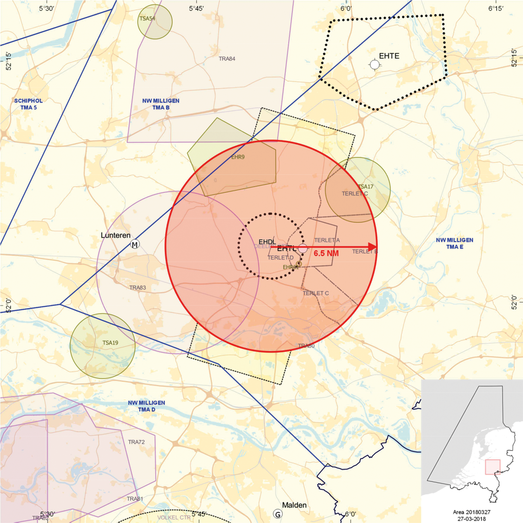 Oefengebied (tijdelijk laagvlieggebied) Deelen