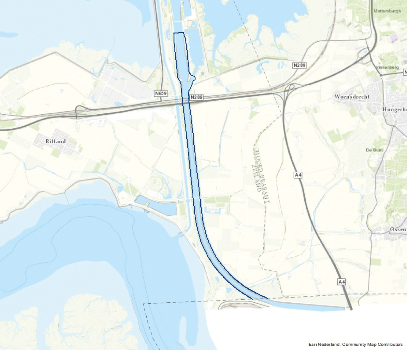Kaart Schelde-Rijnverbinding