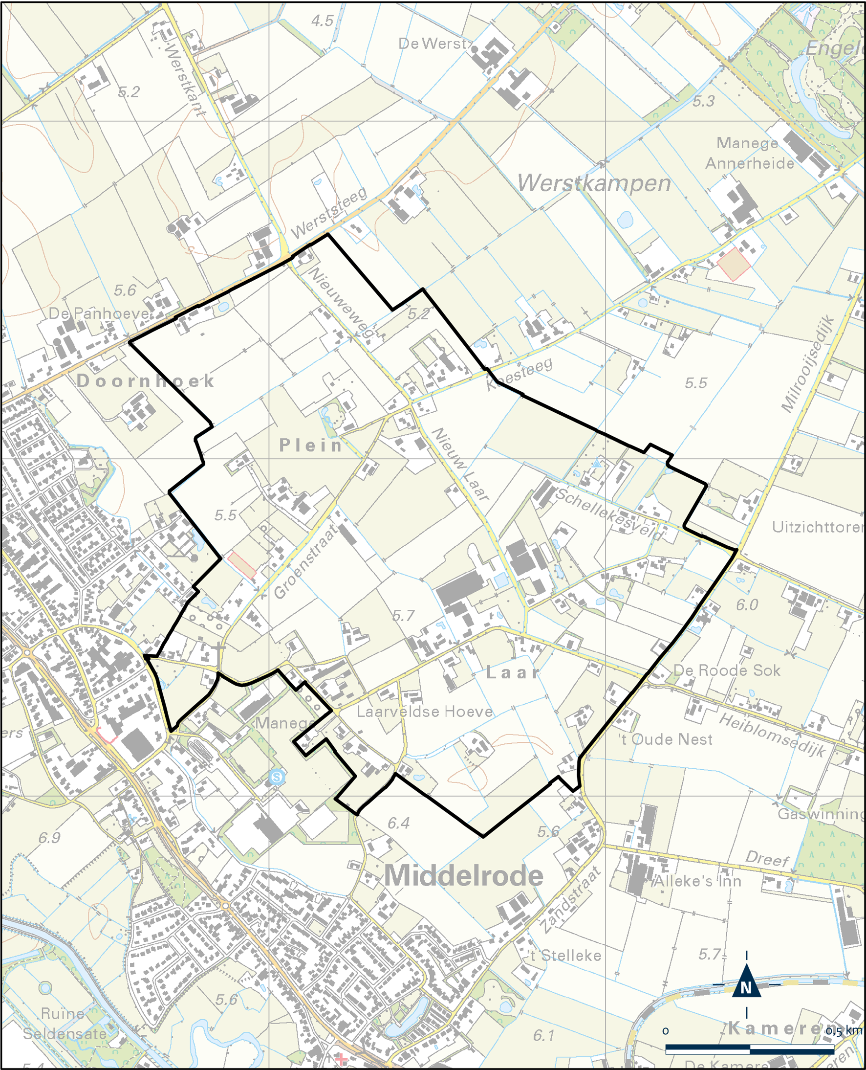 Kaart Sint-Michielsgestel, Laar – Nieuw Laar Berlicum