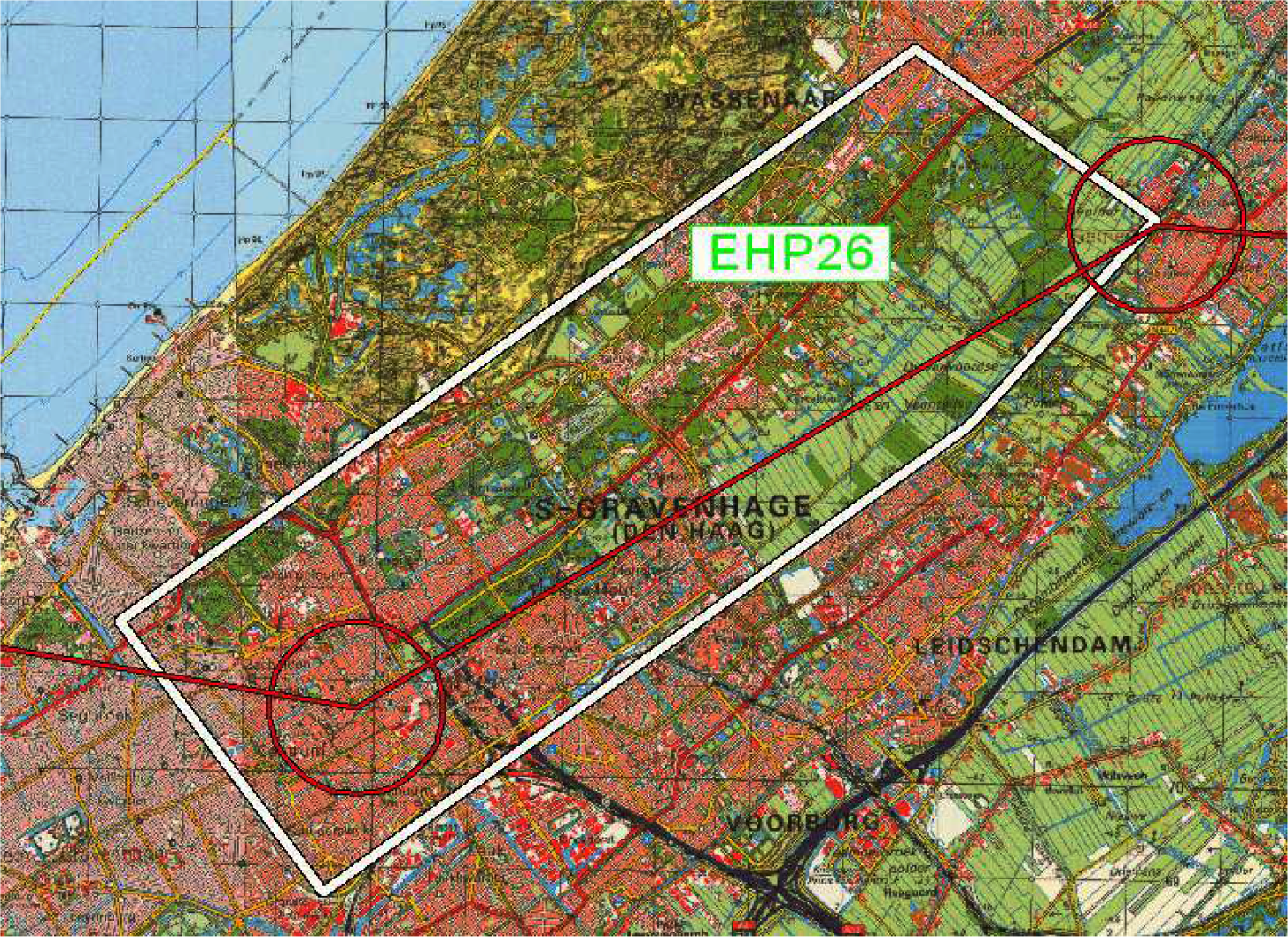 Figuur 1: Route luchtdefilé